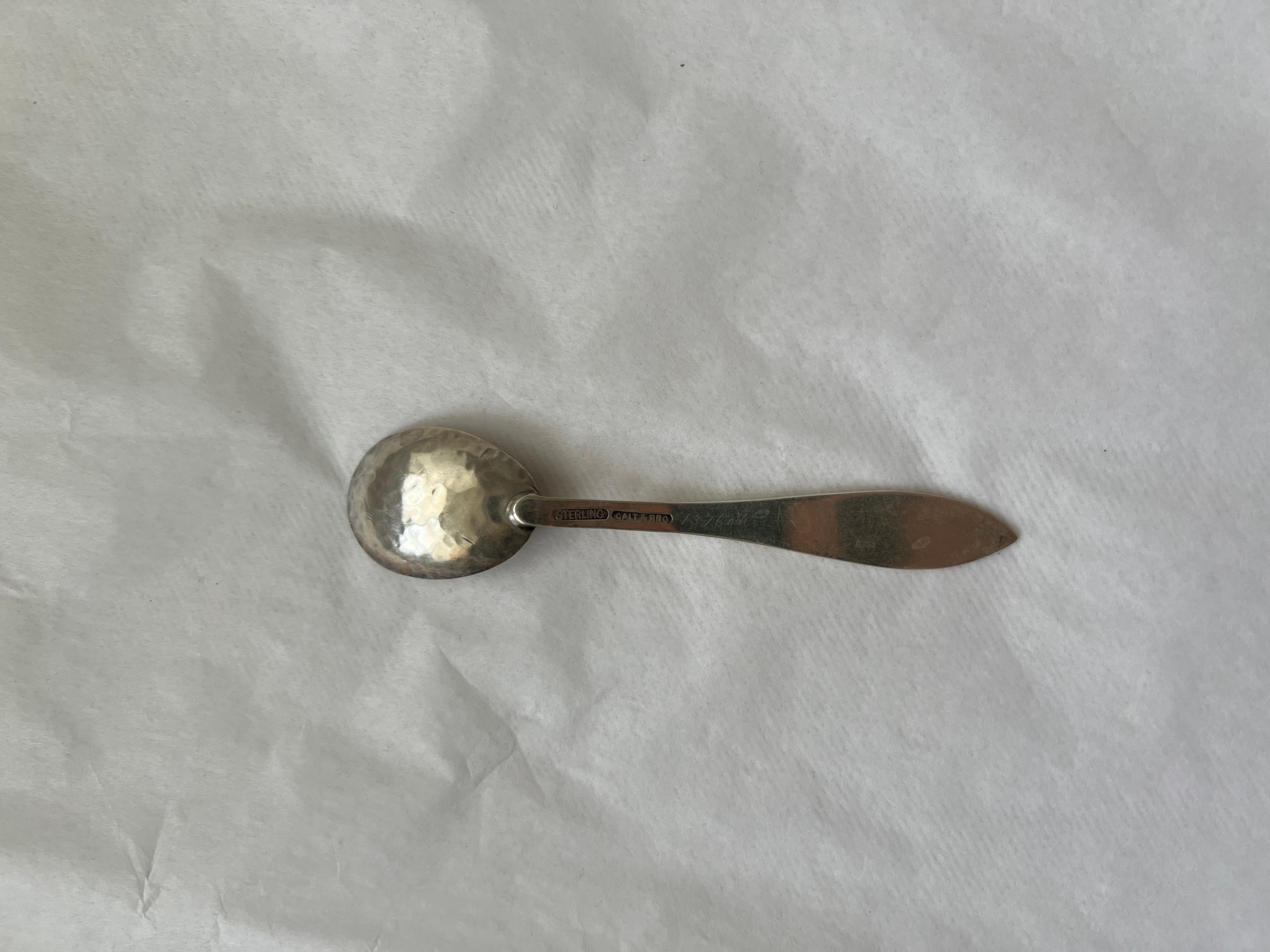 Antique Silver Tea Spoon Set Galt Vintage Estate Classic Decoration Kitchenware For Sale 5