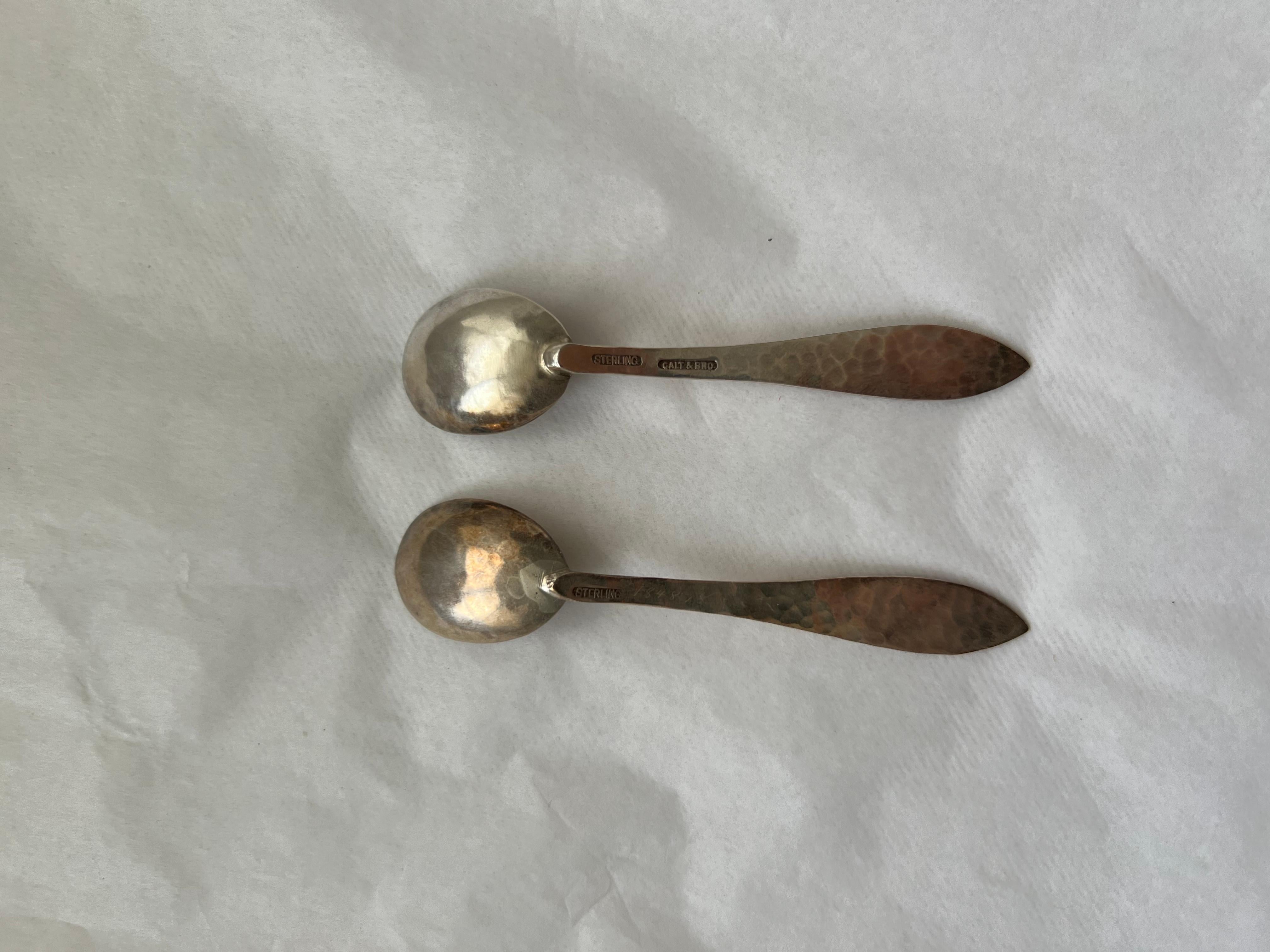 Antique Silver Tea Spoon Set Galt Vintage Estate Classic Decoration Kitchenware For Sale 2