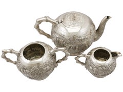 Antique Silver Three-Piece Tea Service, circa 1890