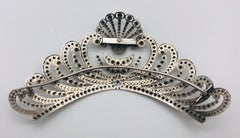 Antique Silver Scallop Crescent Tiara Headdress