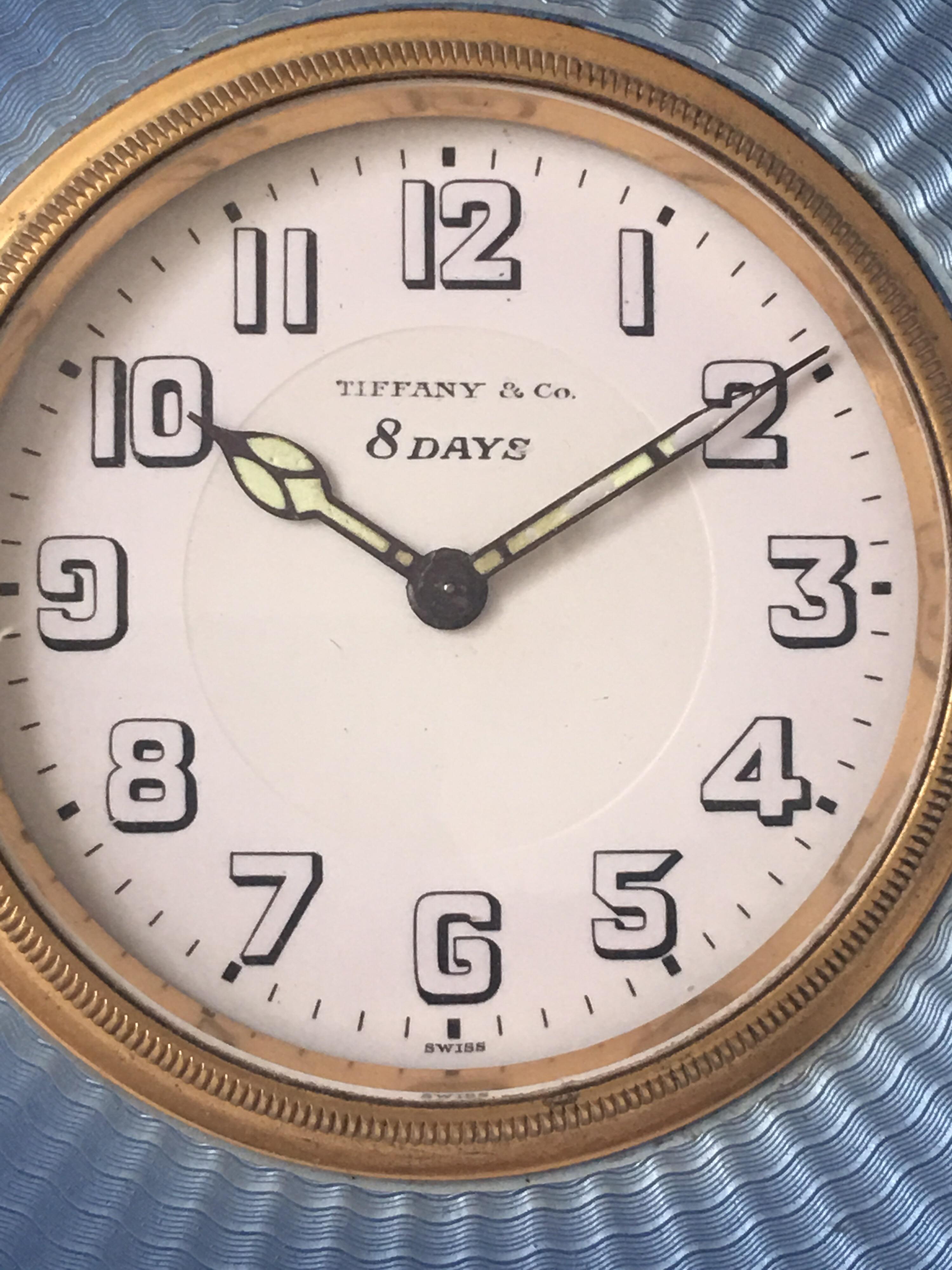 Antique Silver Tiffany & Co. Travel Clock For Sale 1
