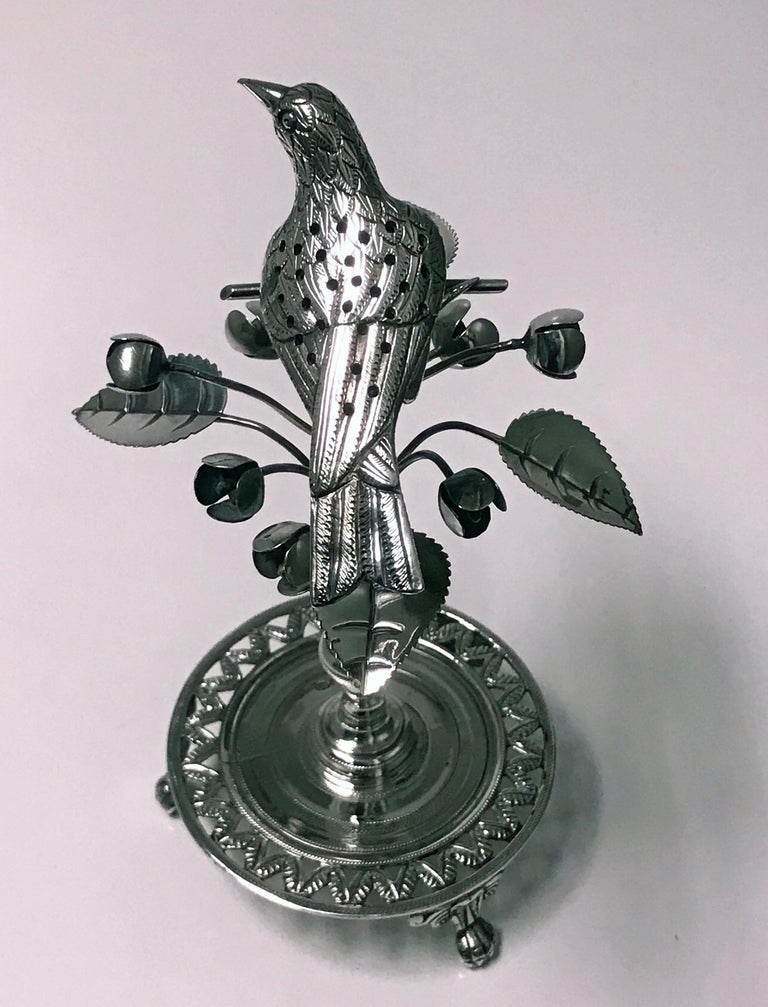 Antique Silver Toothpick Holder, Rio De Janeiro, Brazil, circa 1850 at