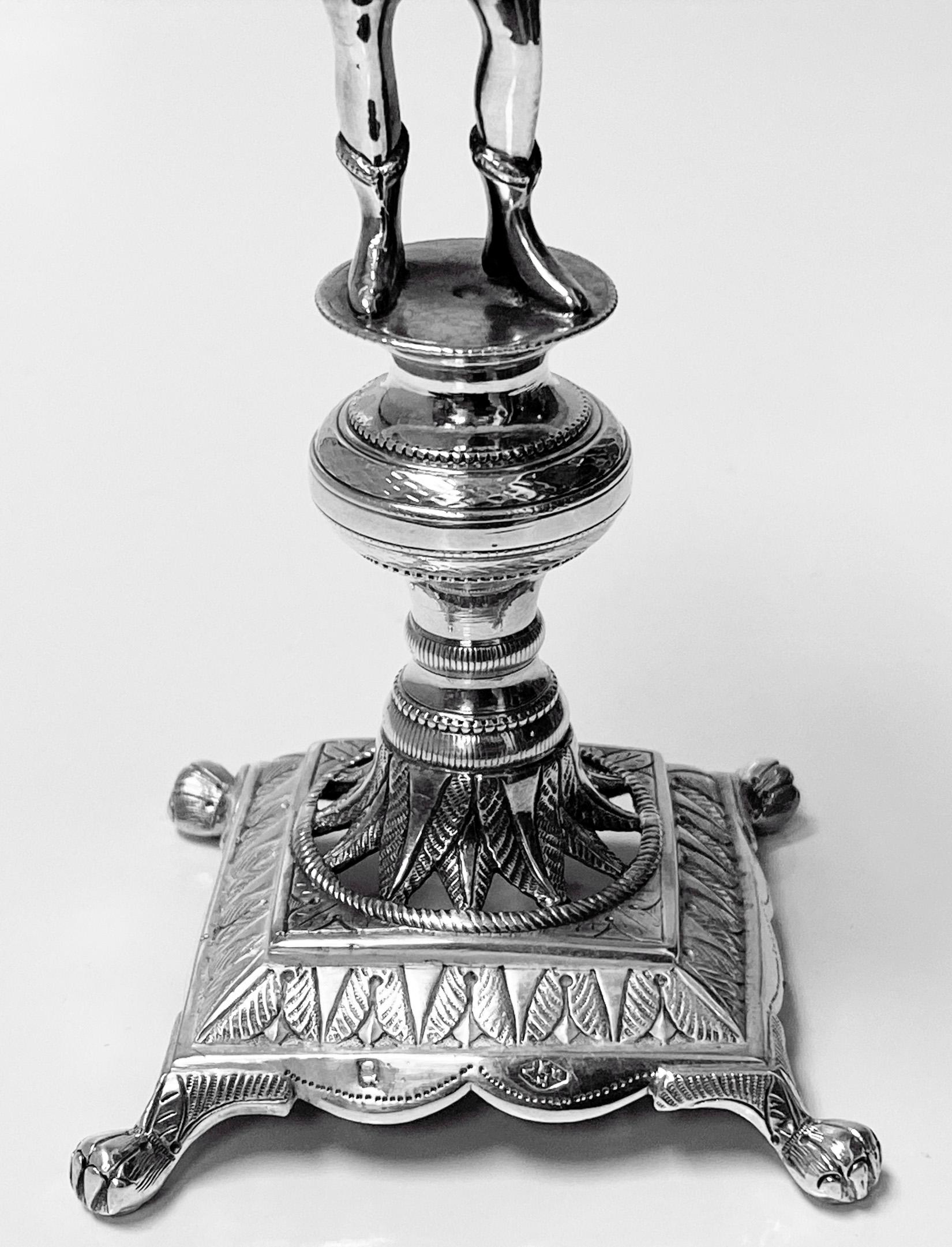 Palillero antiguo de plata, Río de Janeiro, Brasil, hacia 1850 siglo XIX
