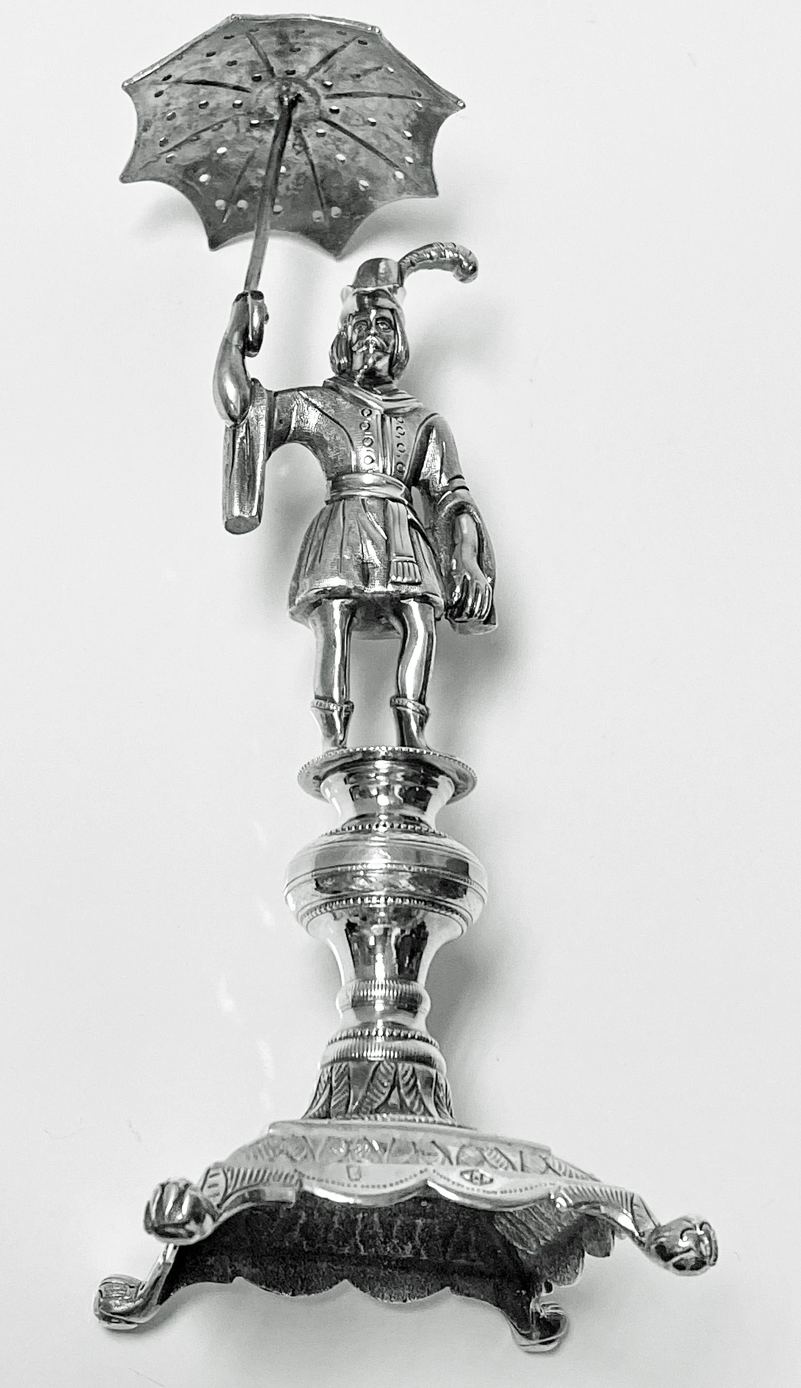 Antique Silver Toothpick Holder, Rio de Janeiro, Brazil, circa 1850 In Good Condition In Toronto, Ontario