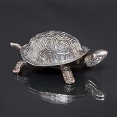 Antique Silver Tortoise Table Bell
