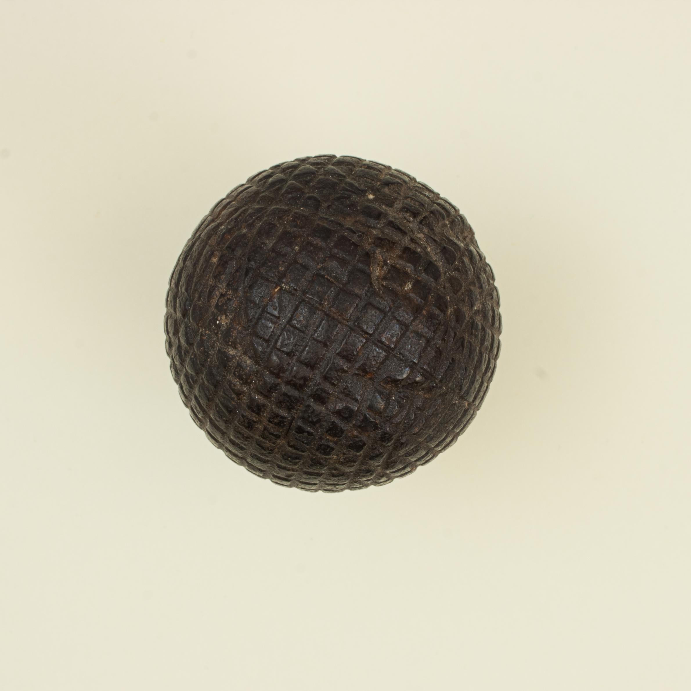 British Antique Silver Town Golf Ball For Sale