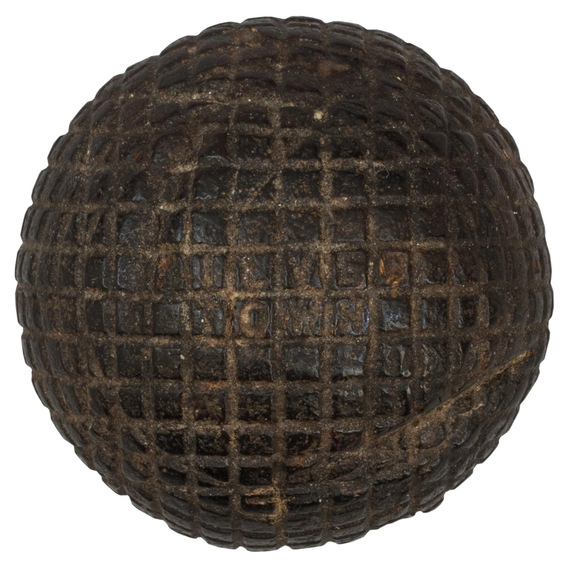 Antique Silver Town Golf Ball