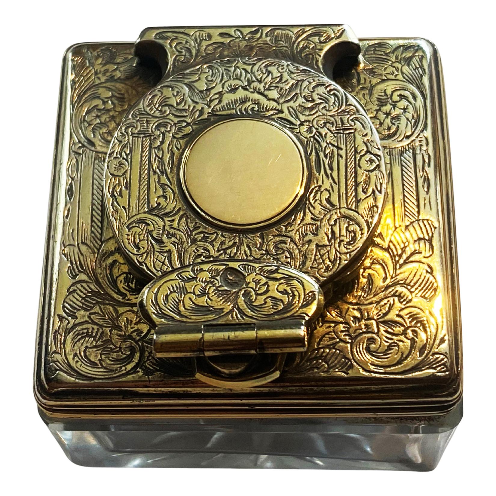 Antique Silver travelling Inkwell London 1839 In Good Condition For Sale In Toronto, ON