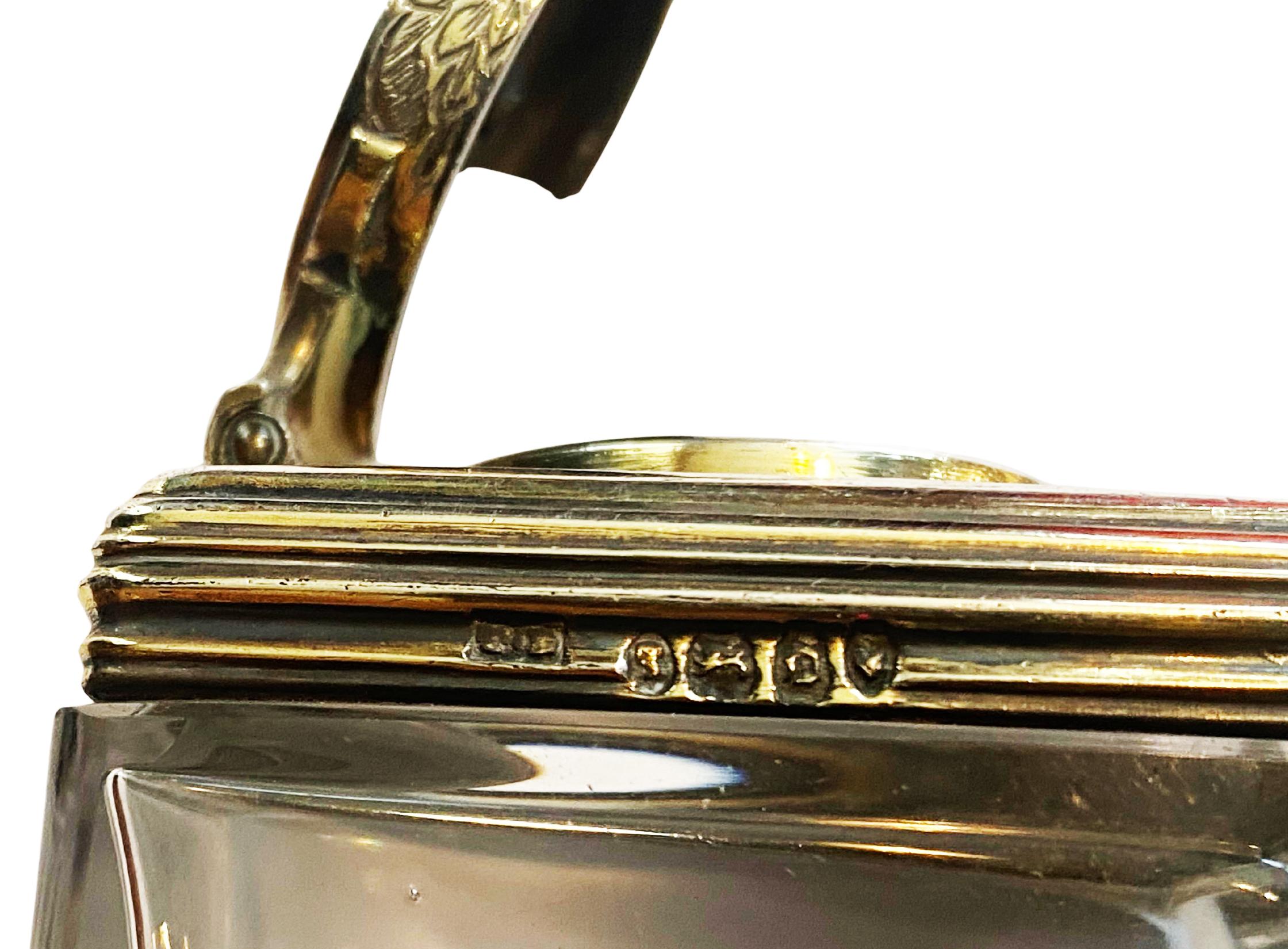 Antique Silver travelling Inkwell London 1839 For Sale 2