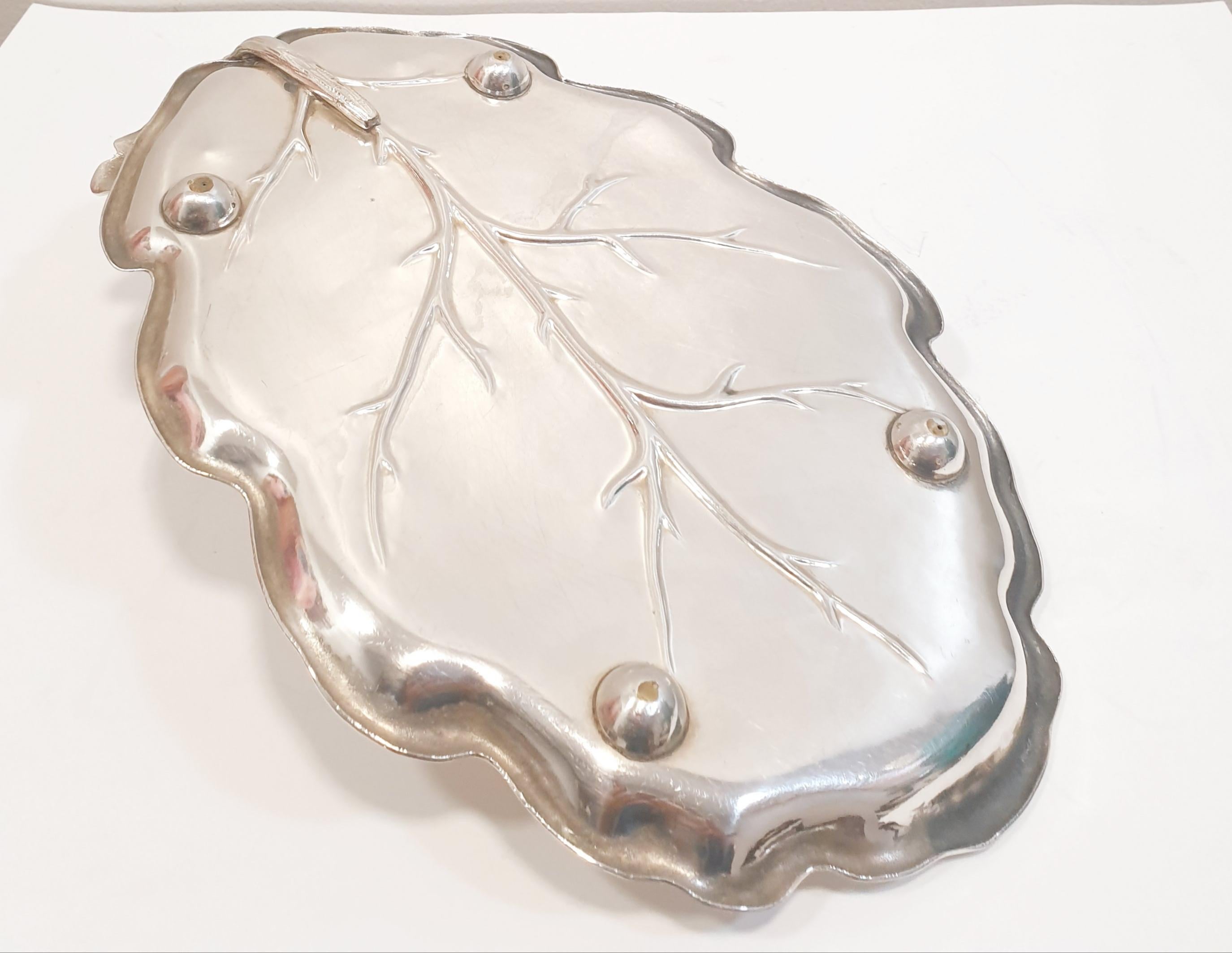 Antique Silver Tray from the 19th Century For Sale at 1stDibs