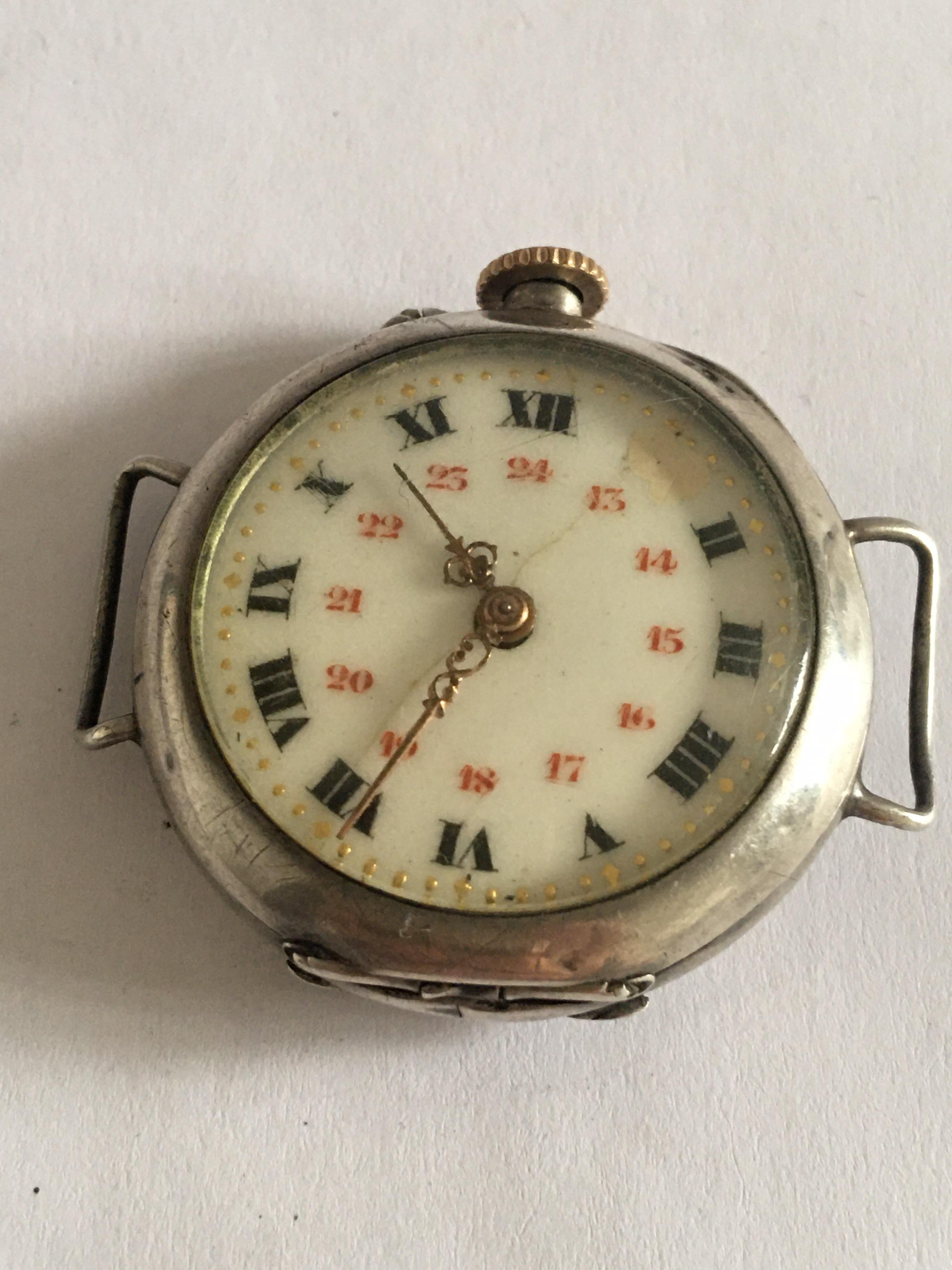 Antique Silver Trench Watch 6