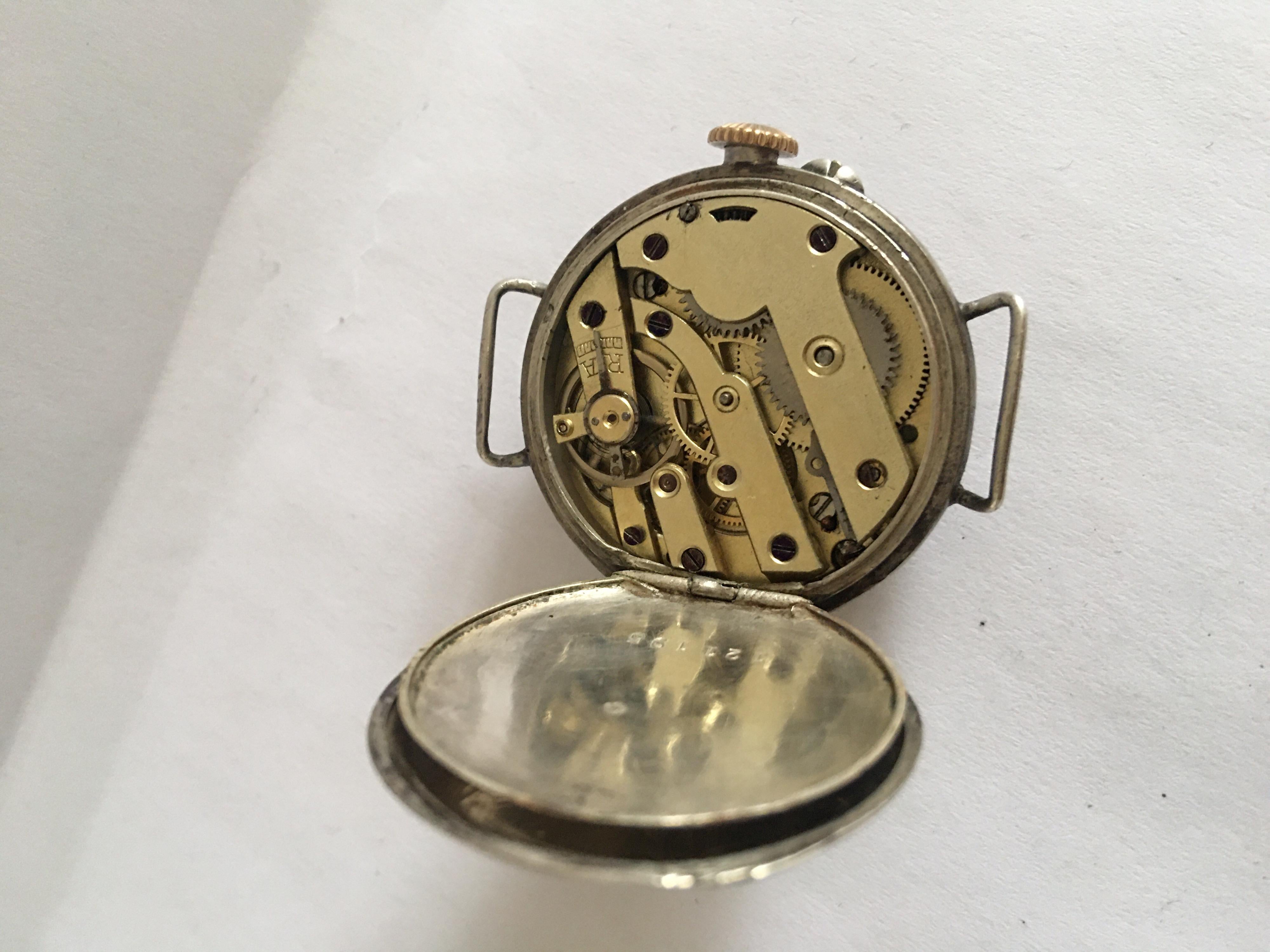 Antique Silver Trench Watch 7