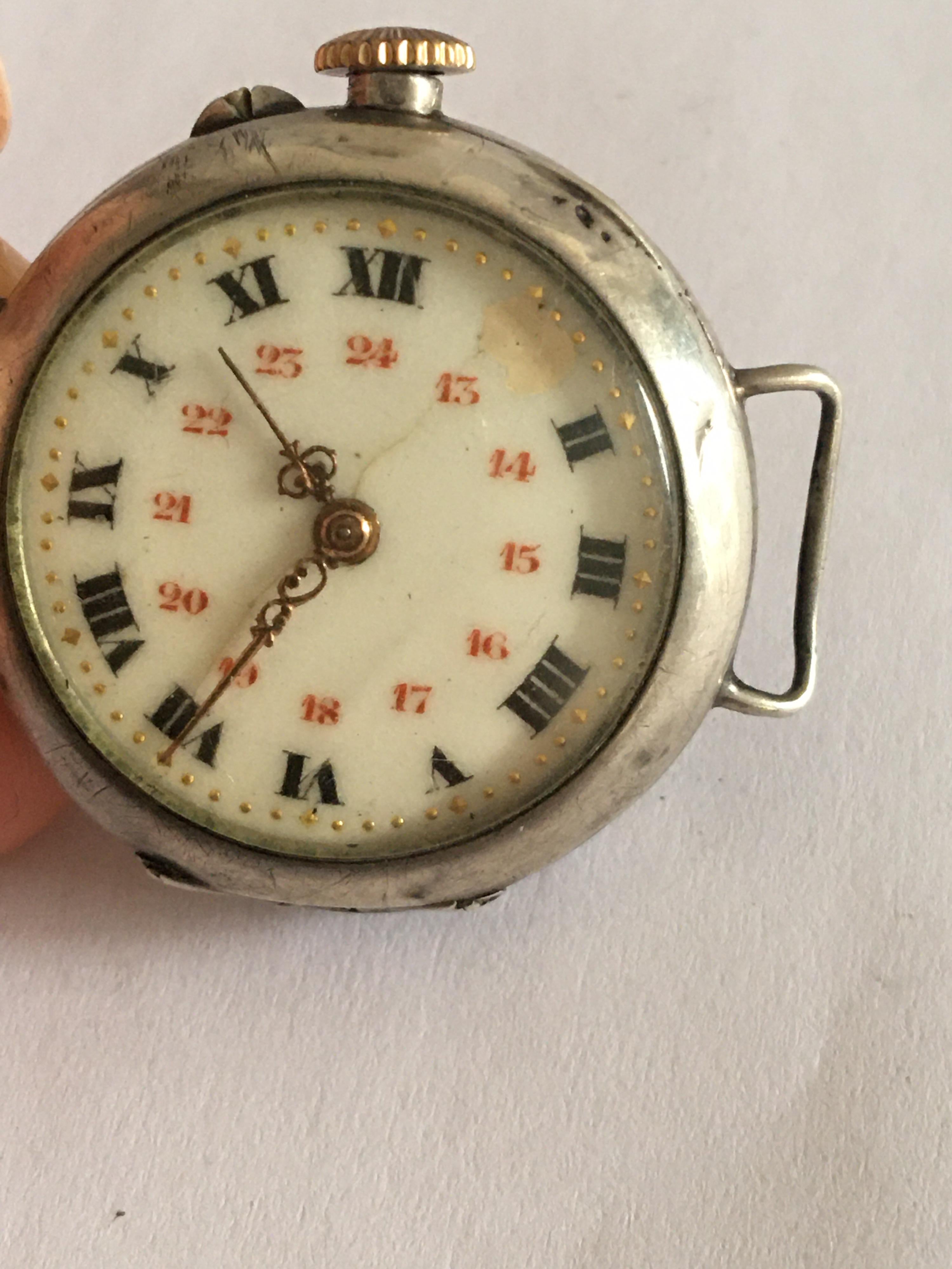 Antique Silver Trench Watch 1