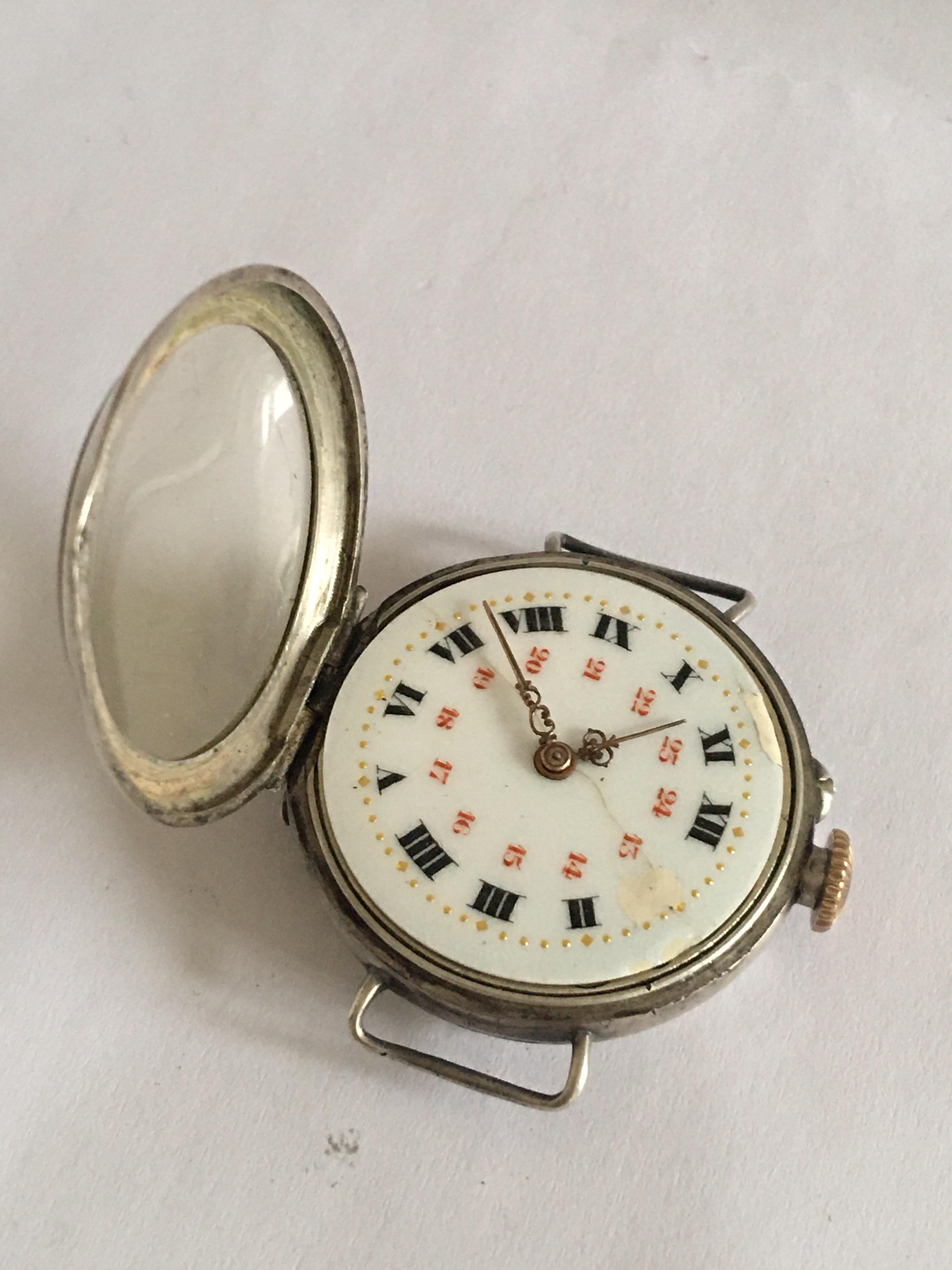 Antique Silver Trench Watch 2