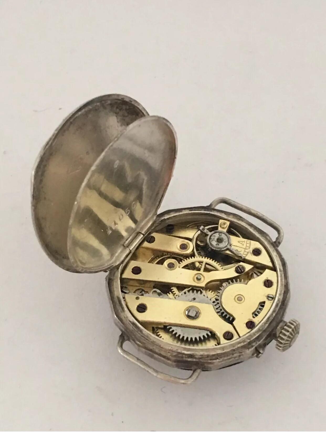 Antique Silver Trench Watch 3