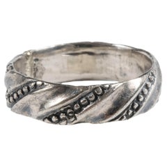Used Silver Twisted Band Ring