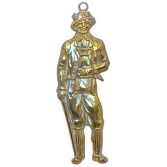 Superbe homme de montagne tyrolien en argent Ex Voto, Antiquités européennes des années 1910