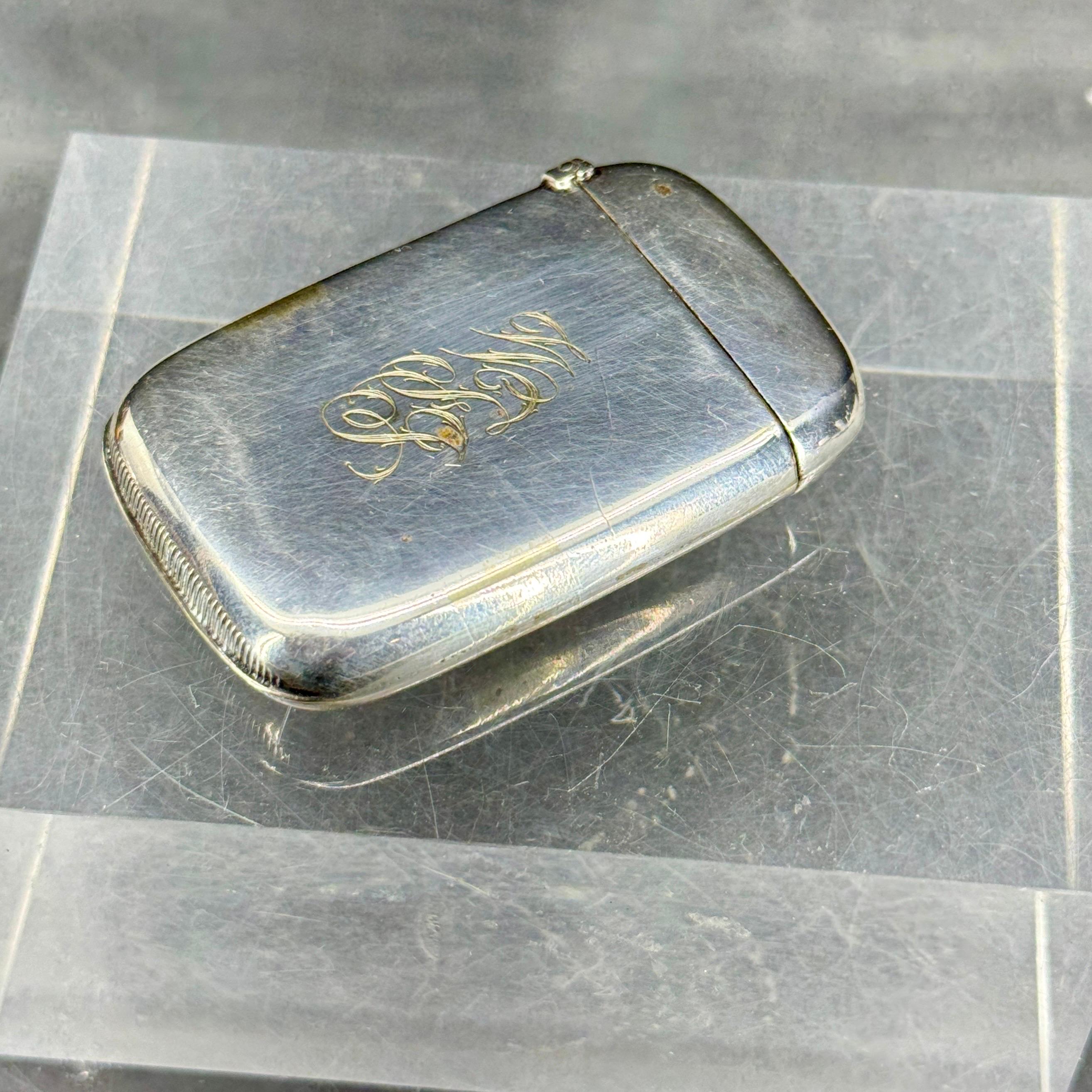 Antike Vesta Streichholzschachtel aus Silber, ca. 1920er Jahre im Angebot 4