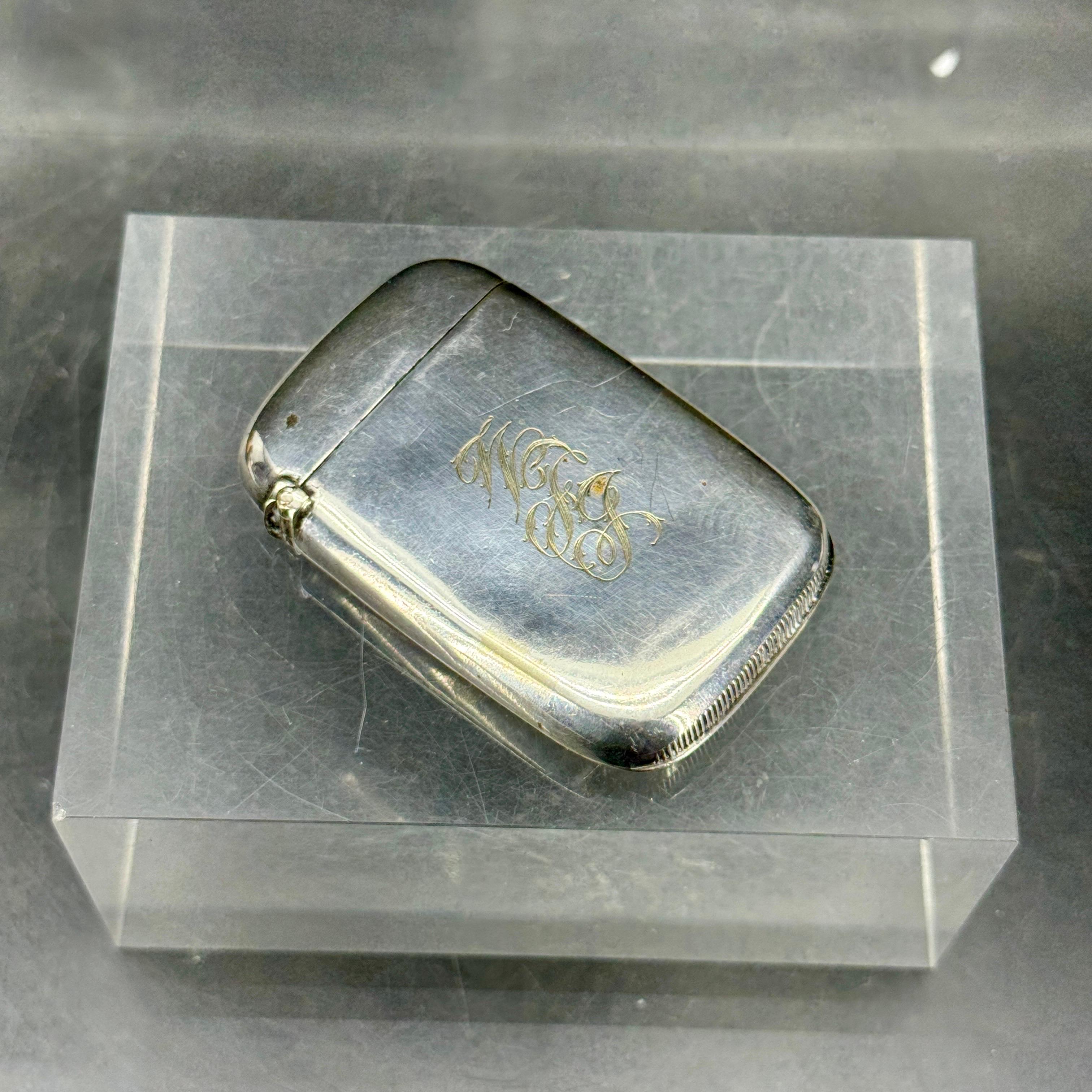 Antike Vesta Streichholzschachtel aus Silber, ca. 1920er Jahre im Angebot 7