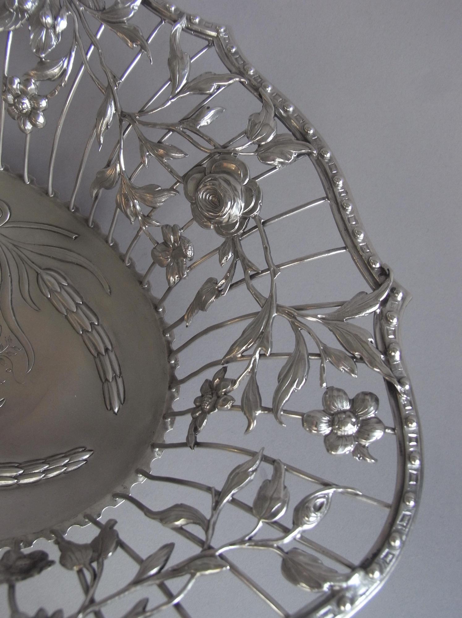 Antigua cesta de pan de alambre de plata de John Henry Vere & William Lutwyche, 1764 Jorge III en venta