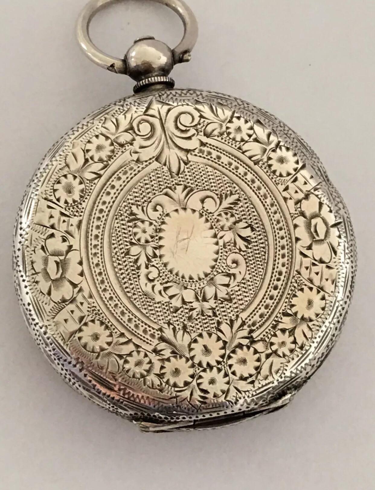 Antique Silver Yellow enamel Dial key-wind Pocket Watch.


This beautiful pocket watch is in good working condition. There is a visible dent on the right side case as shown on the photo. It comes with a key