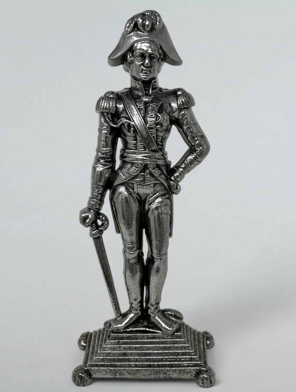 Antiguo Tope de Puerta Victoriano de Hierro Fundido Plateado Duque de Wellington Interés Irlandés Británico en venta