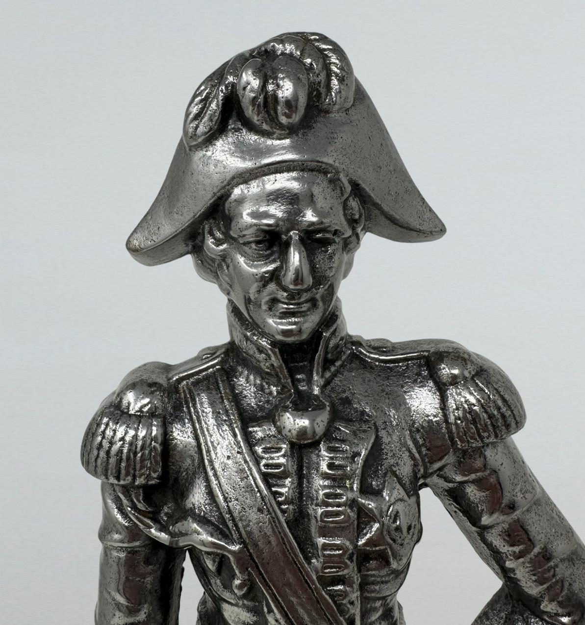 Antiguo Tope de Puerta Victoriano de Hierro Fundido Plateado Duque de Wellington Interés Irlandés Latón en venta