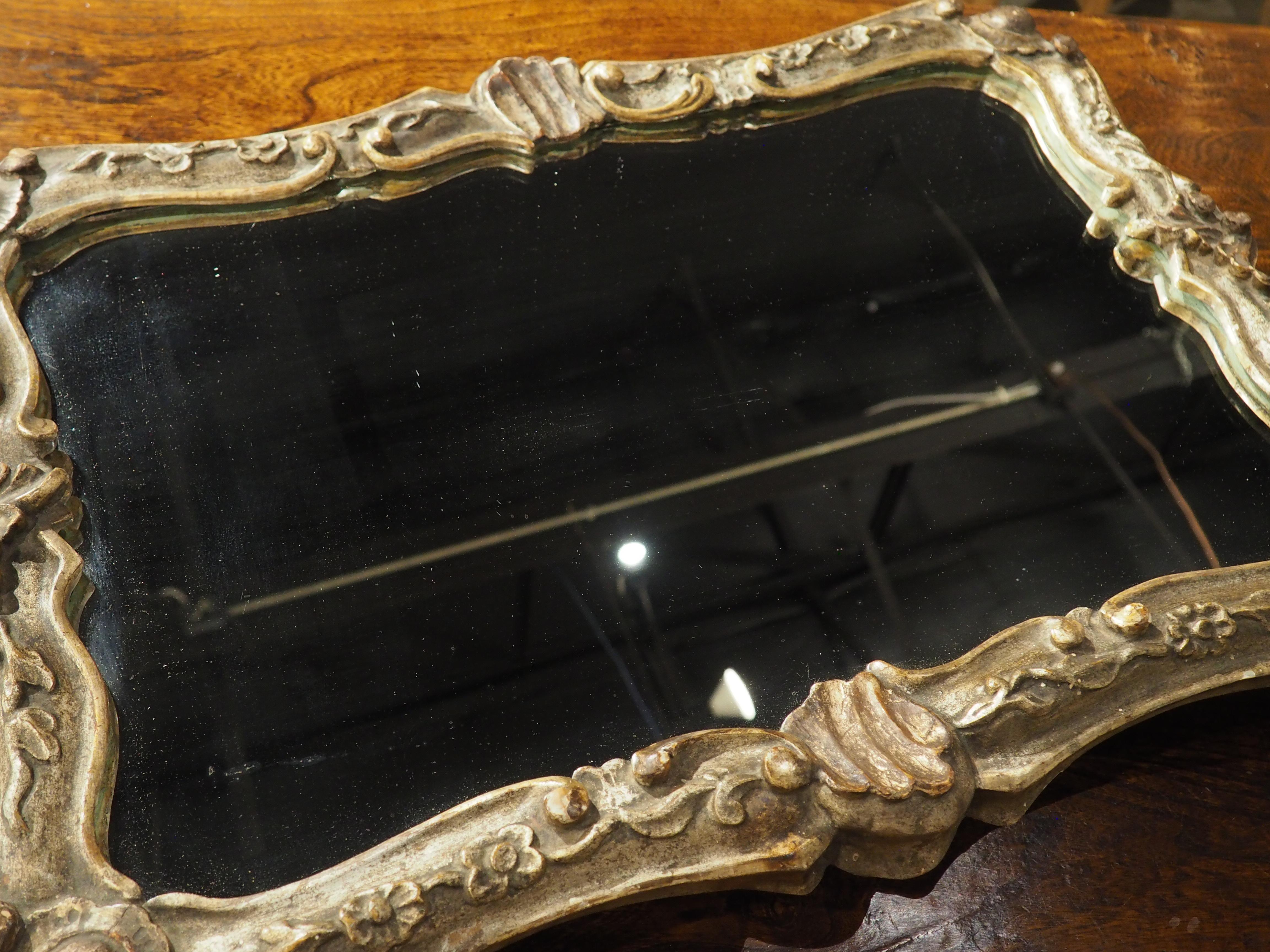 Antique Silvered Wooden and Mirrored Surtout de Table from Italy, Circa 1900 7