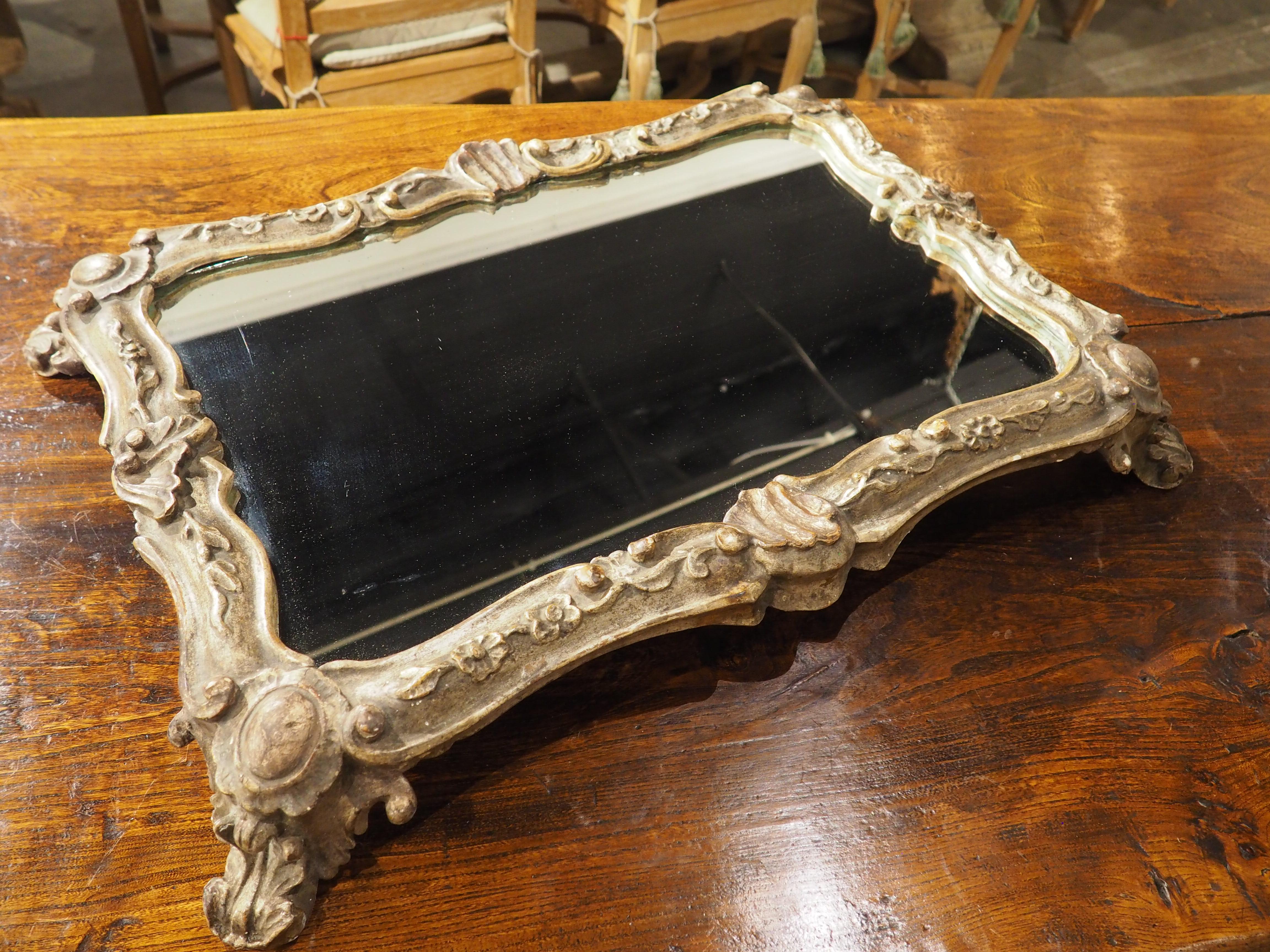 Antique Silvered Wooden and Mirrored Surtout de Table from Italy, Circa 1900 8
