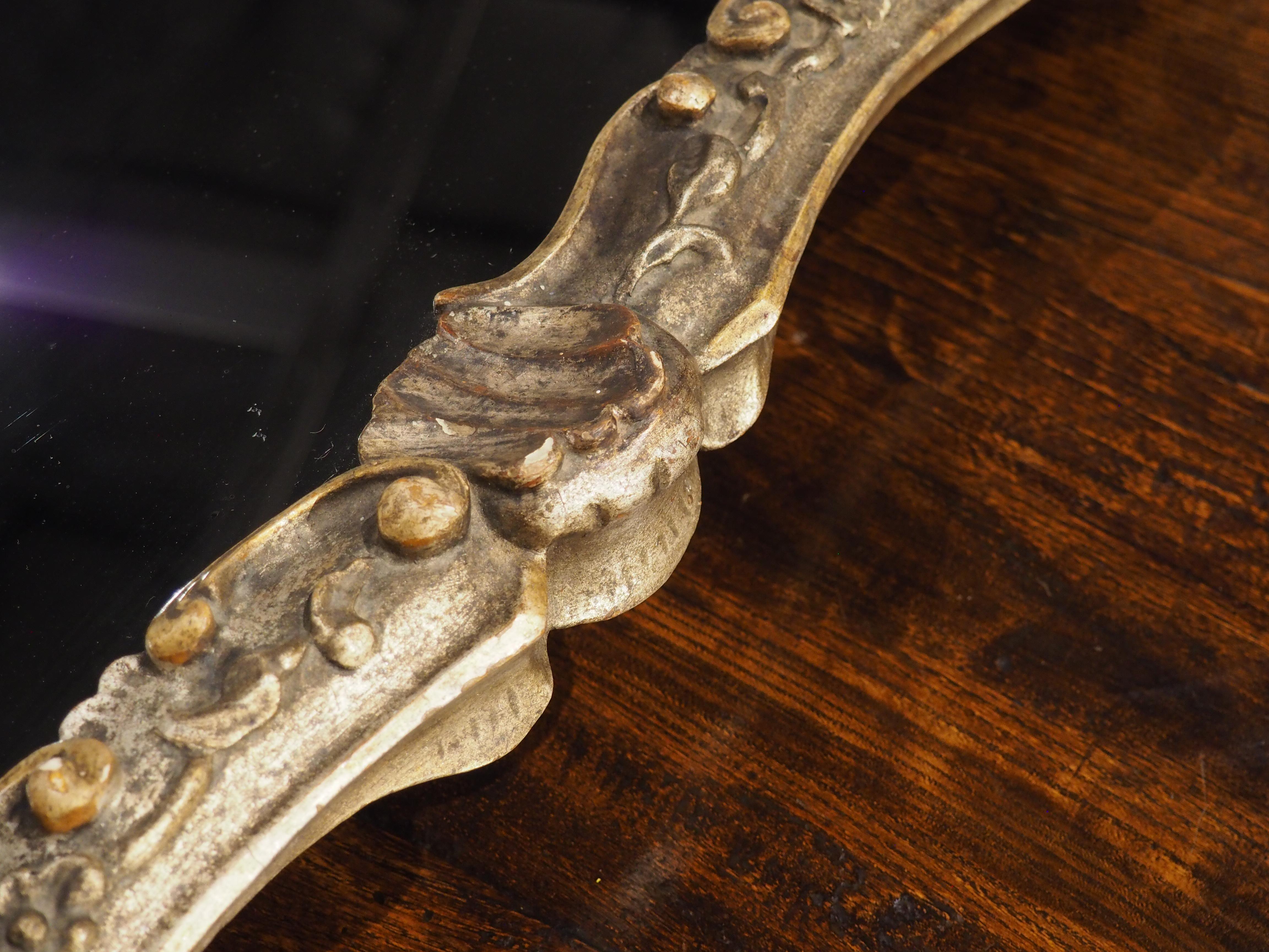 Antique Silvered Wooden and Mirrored Surtout de Table from Italy, Circa 1900 1