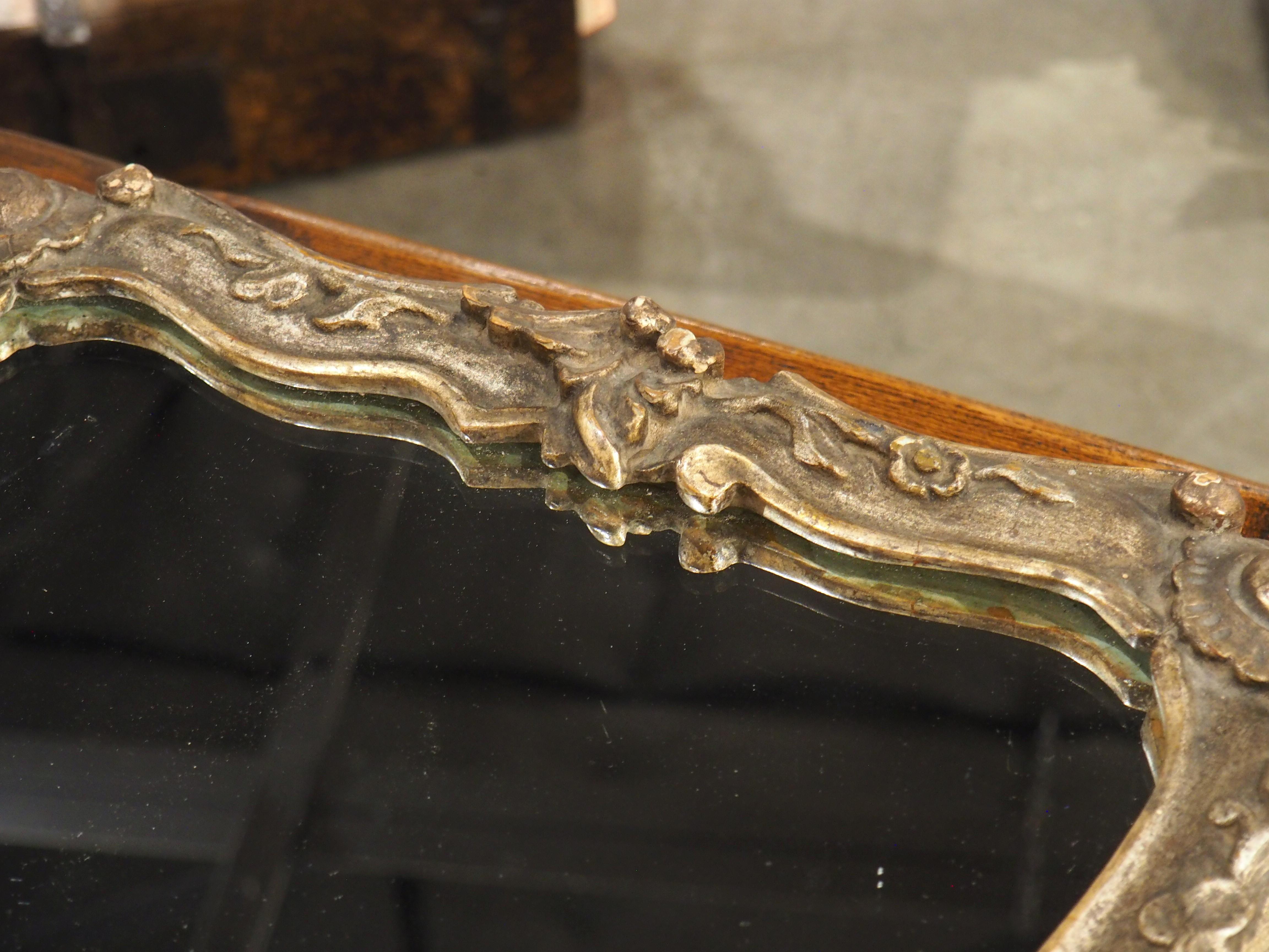 Antique Silvered Wooden and Mirrored Surtout de Table from Italy, Circa 1900 2