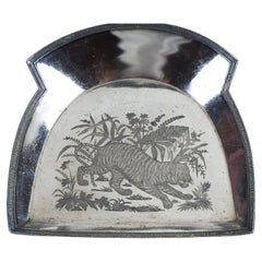 Used Silverplate Aesthetic Tiger Tray