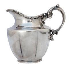 Antique Silverplate Monogram 'S" Pitcher