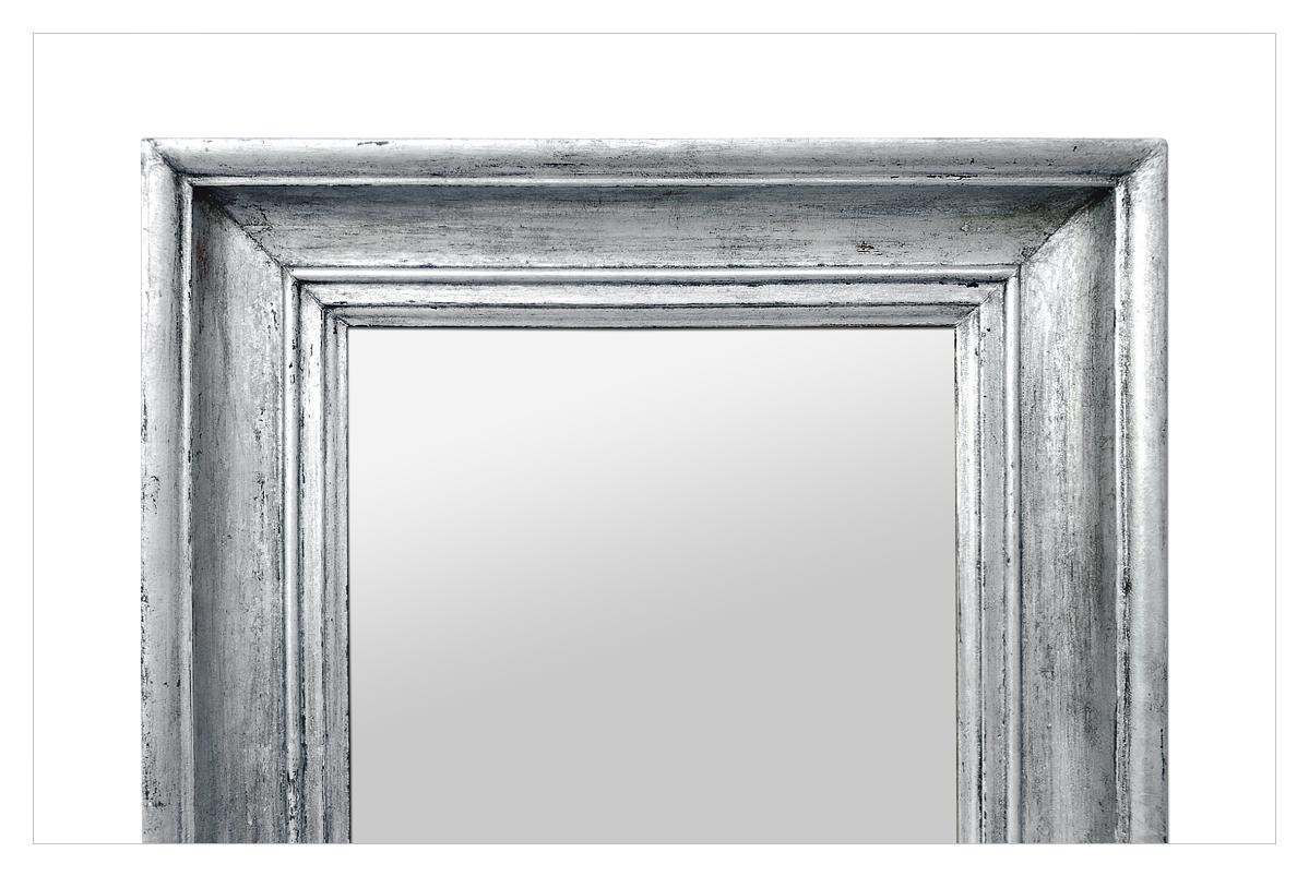 Antique Silverwood French Mirror, circa 1890 Francés en venta