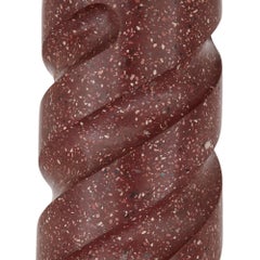 Antique Simulated Porphyry Scagliola Pedestal, Italian