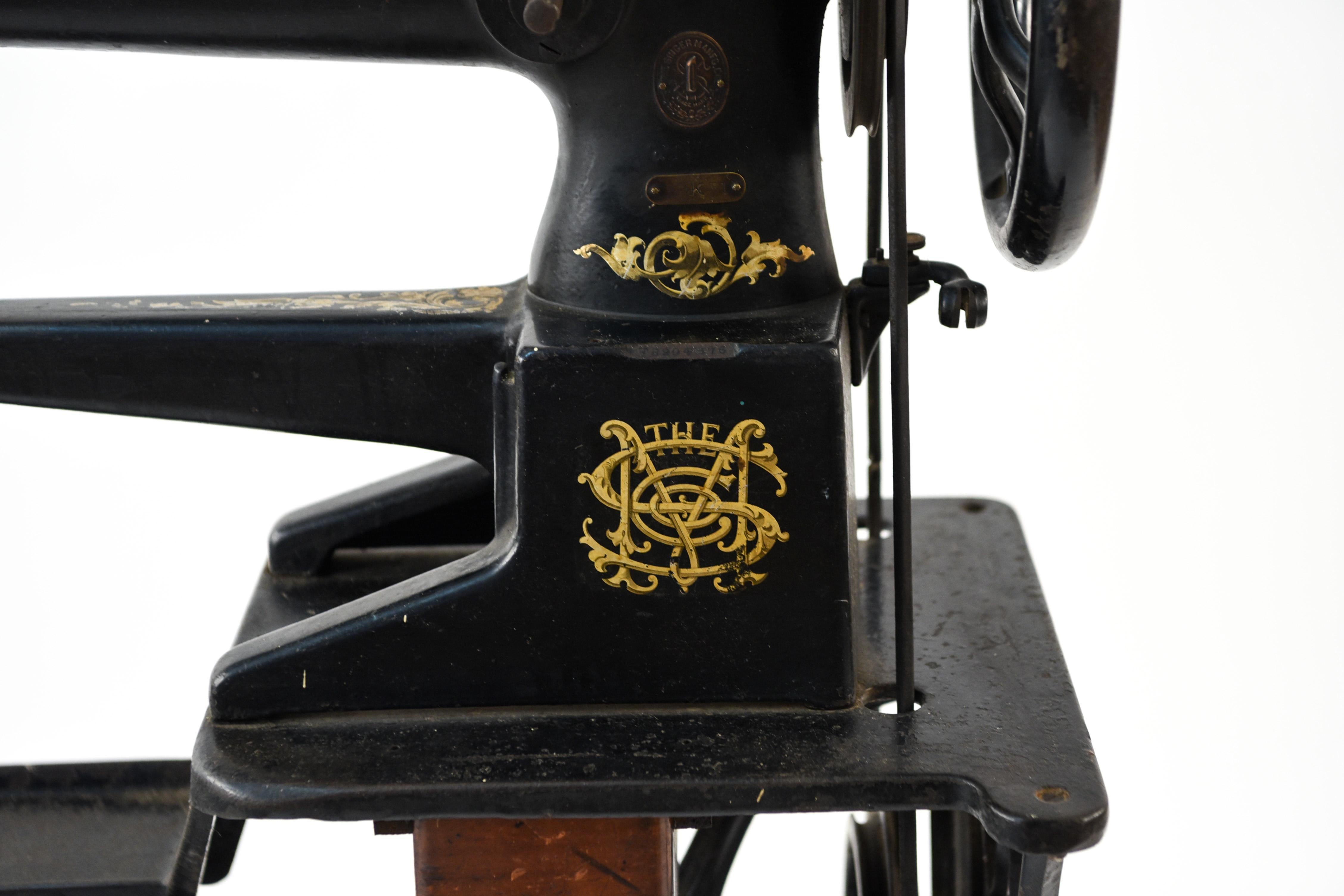 antique leather sewing machine