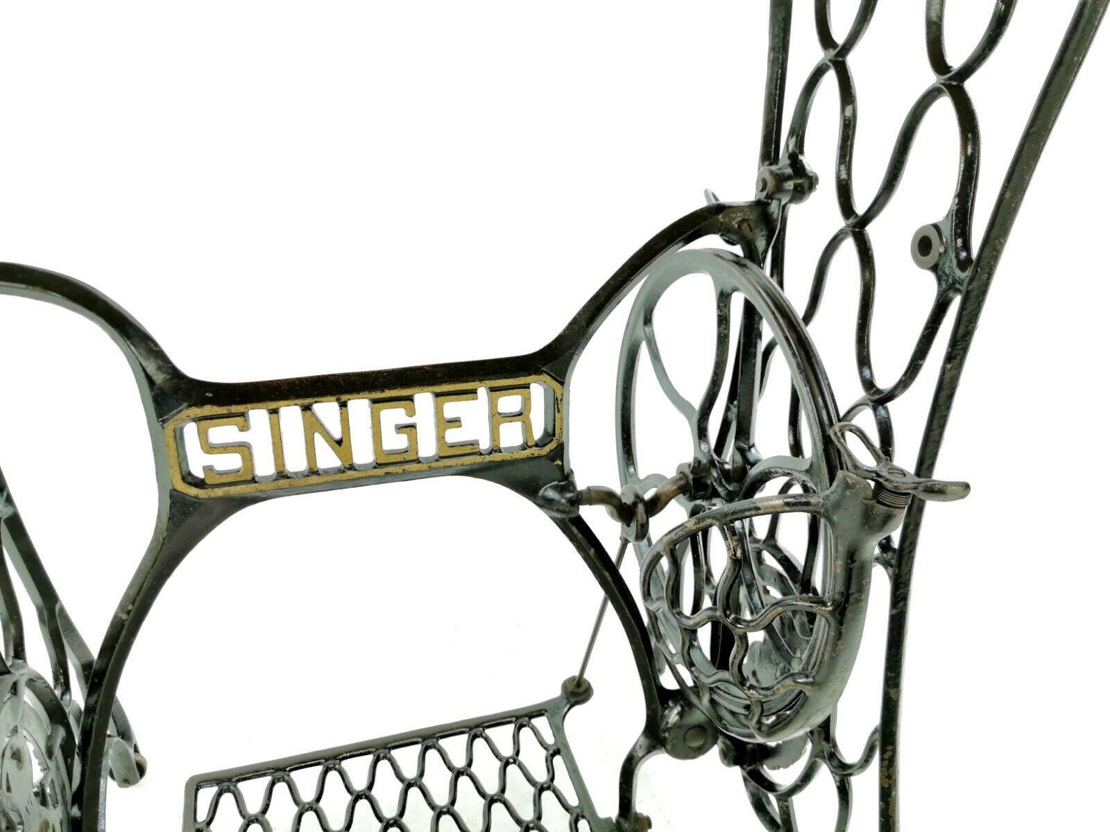 Antique Singer Sewing Machine Side Hall or Coffee Table Industrial