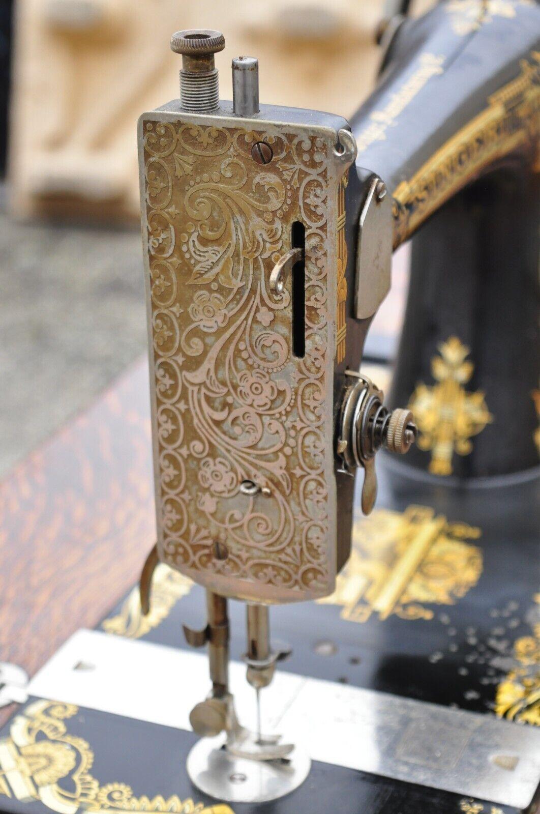 Cast Antique Singer Sewing Machine Sphinx Model 127 Treadle Base