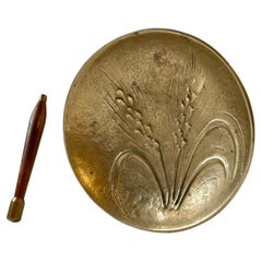 Antique Singing Bronze Bowl, Buddhist, with Striker