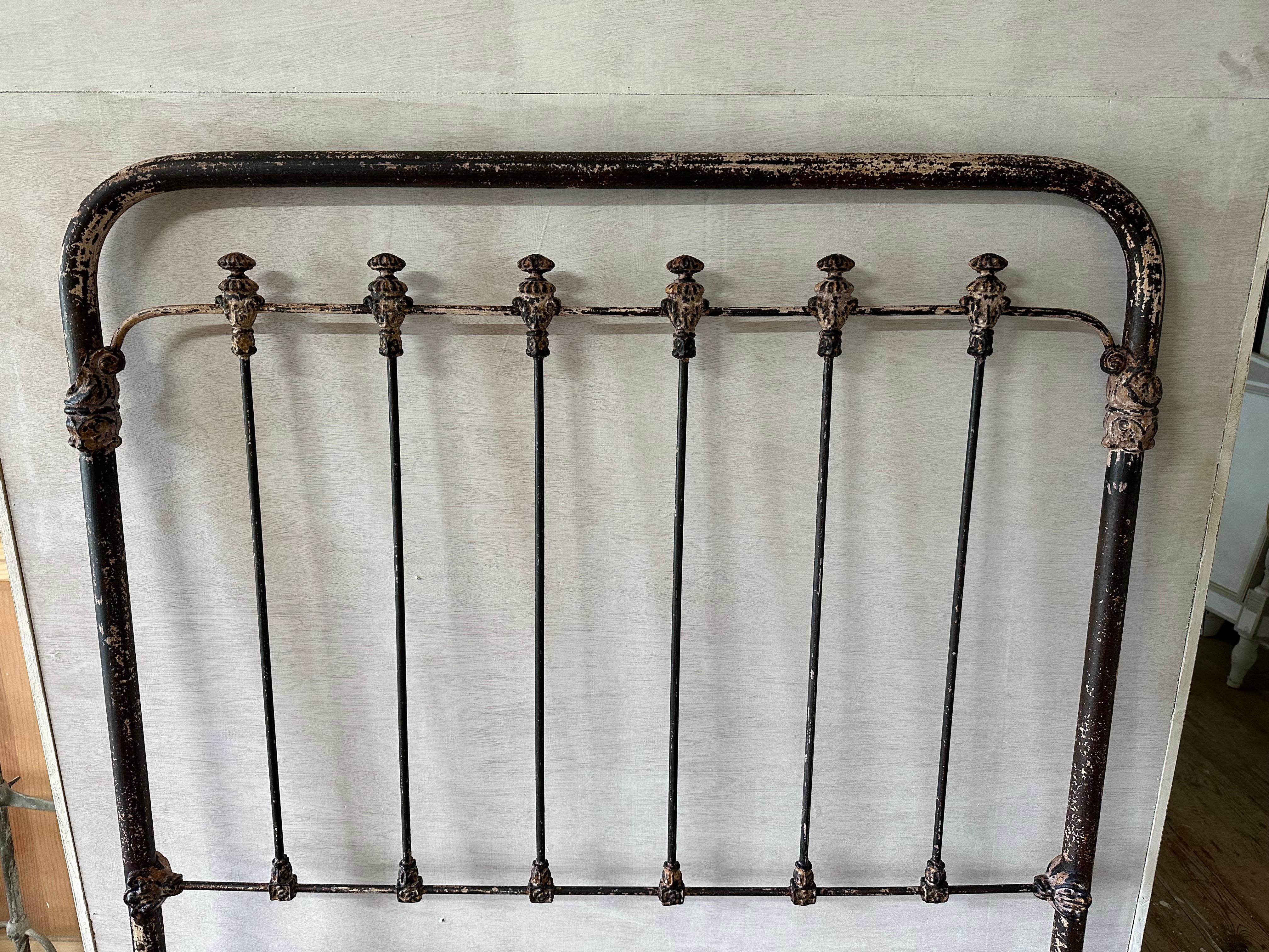 Antique Single Bed Metal Headboard For Sale 1