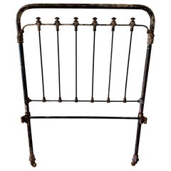 Antique Single Bed Metal Headboard