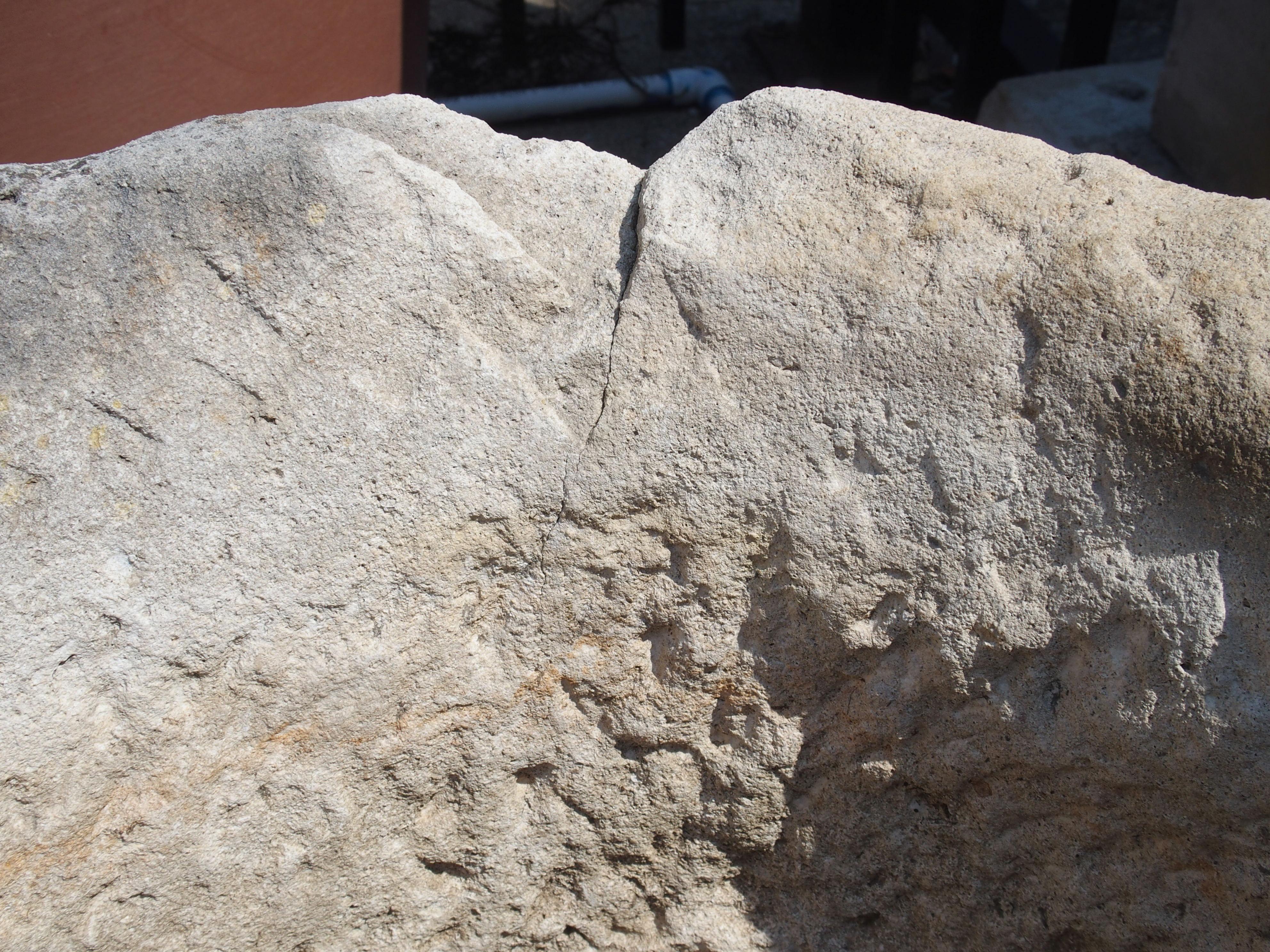 Antique Single Block Limestone Garden Pot from Italy, Circa 1900 1