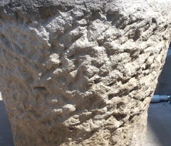 Antique Single Block Limestone Garden Pot from Italy, Circa 1900