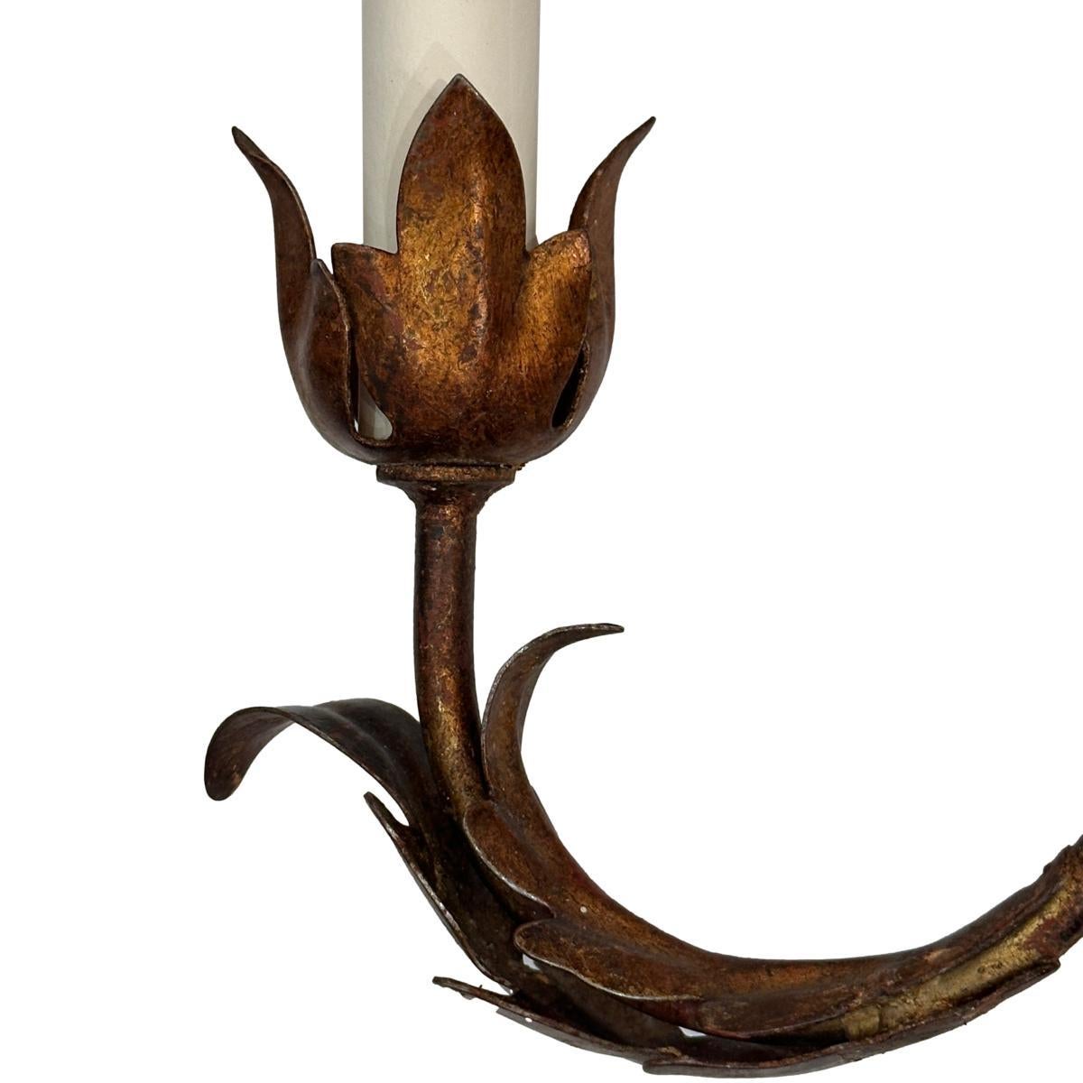 Antike Lichter vergoldeter Wandleuchter (Französisch) im Angebot