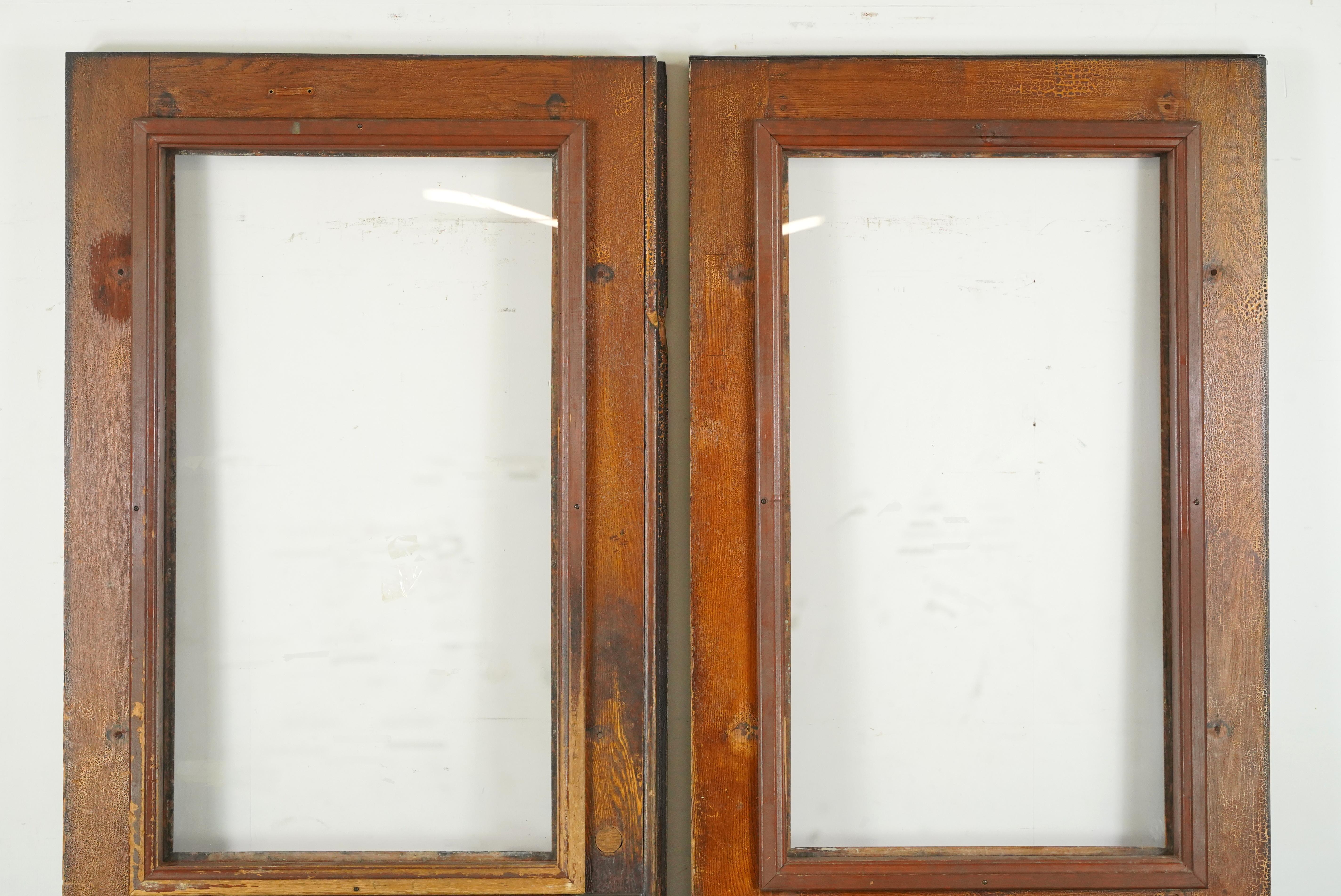 Antique Single Lite Chestnut Double Doors 93.125 x 69.625 in. For Sale 6