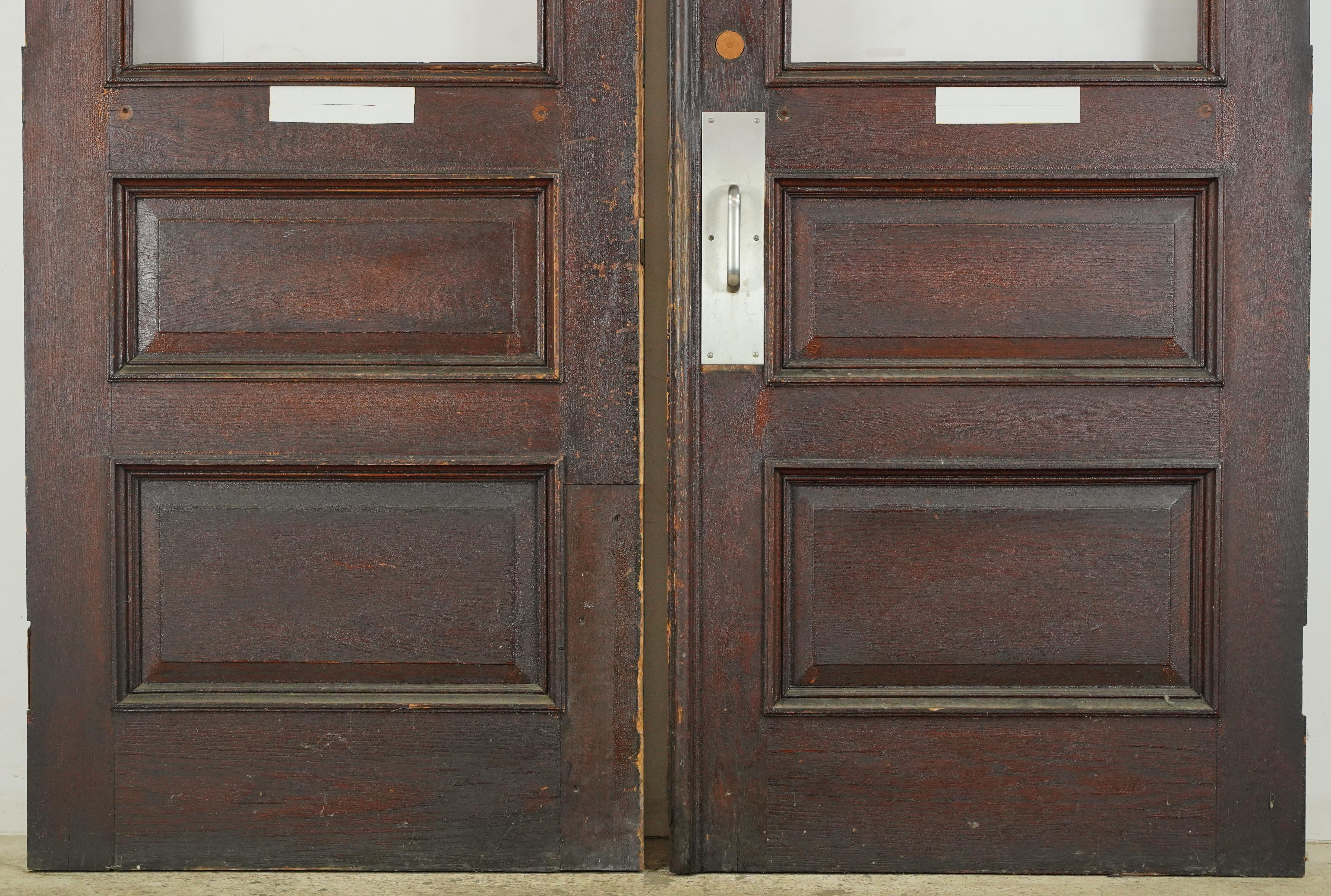 American Antique Single Lite Chestnut Double Doors 93.125 x 69.625 in. For Sale