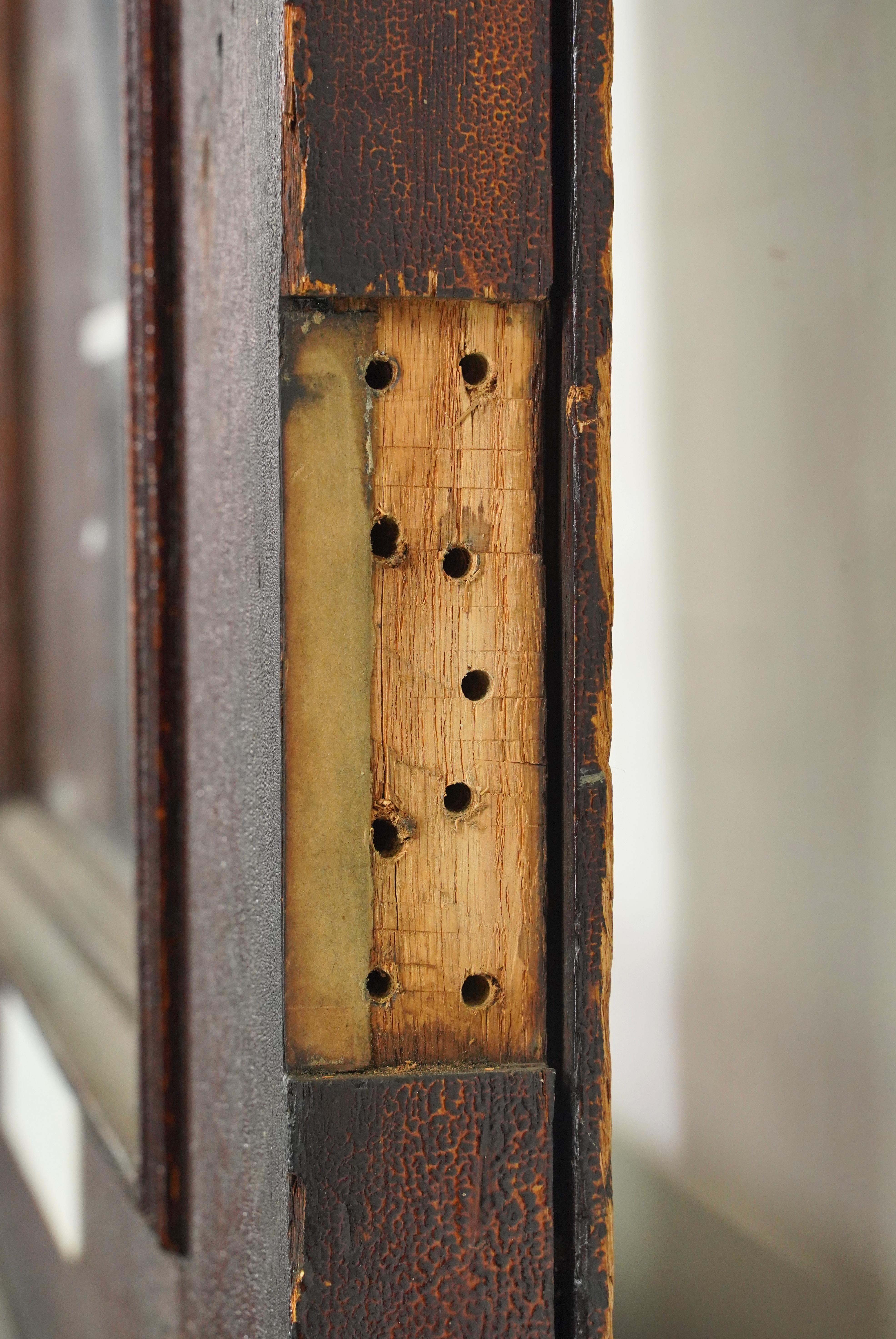 Mid-19th Century Antique Single Lite Chestnut Double Doors 93.125 x 69.625 in. For Sale