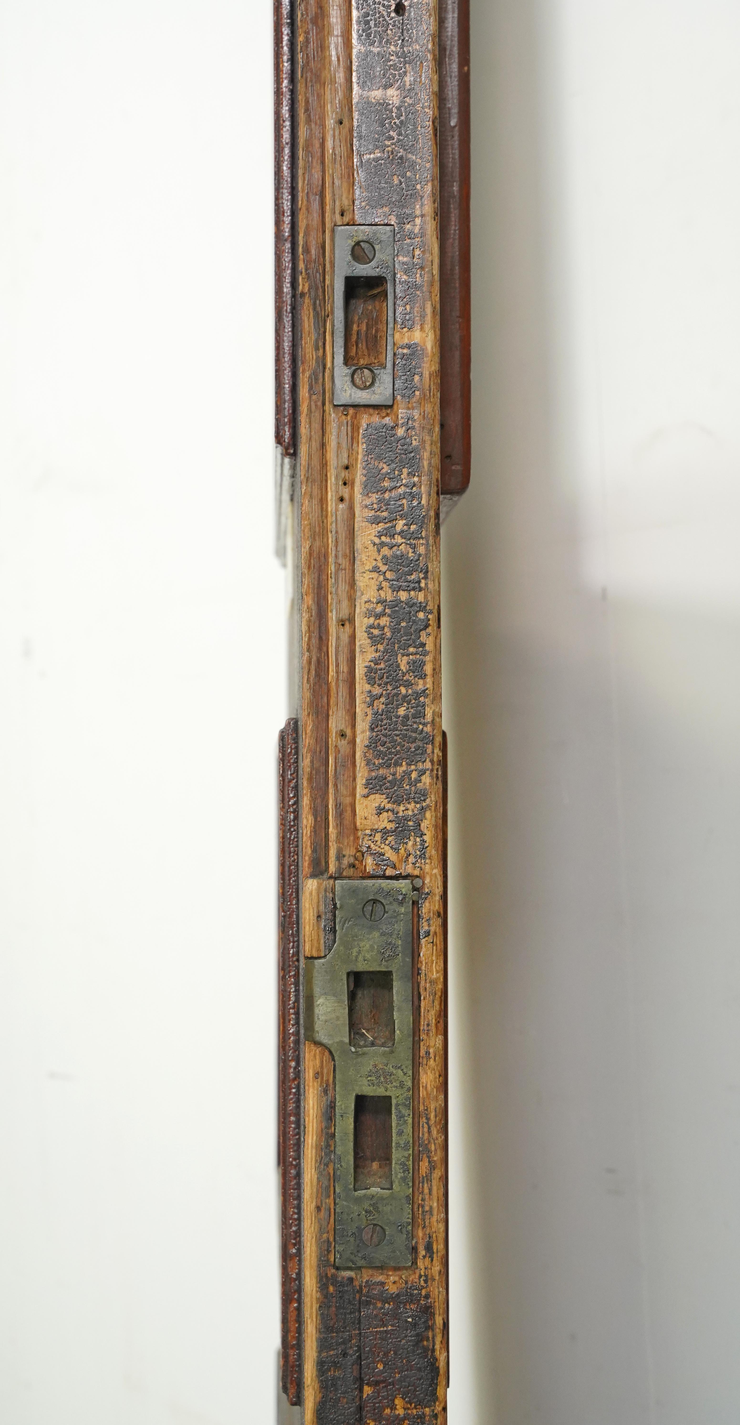 Antique Single Lite Chestnut Double Doors 93.125 x 69.625 in. For Sale 2