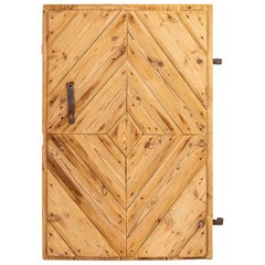 Antique Single Pine Barn Door, circa 1840 Lithuania