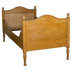 Antique Single Pine Bed, Continental.